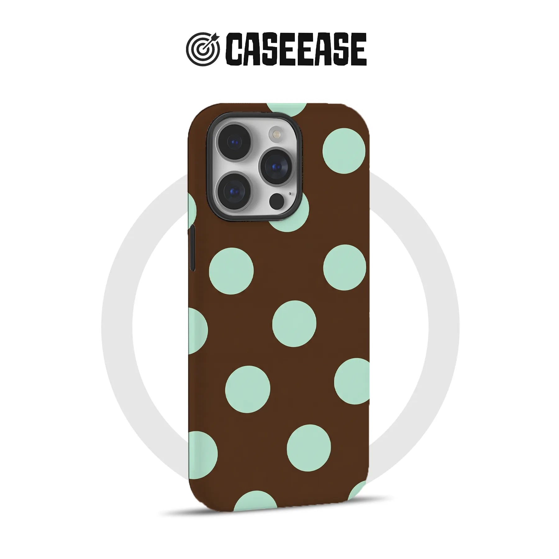 Stylish Brown Mint Dot Phone Case
