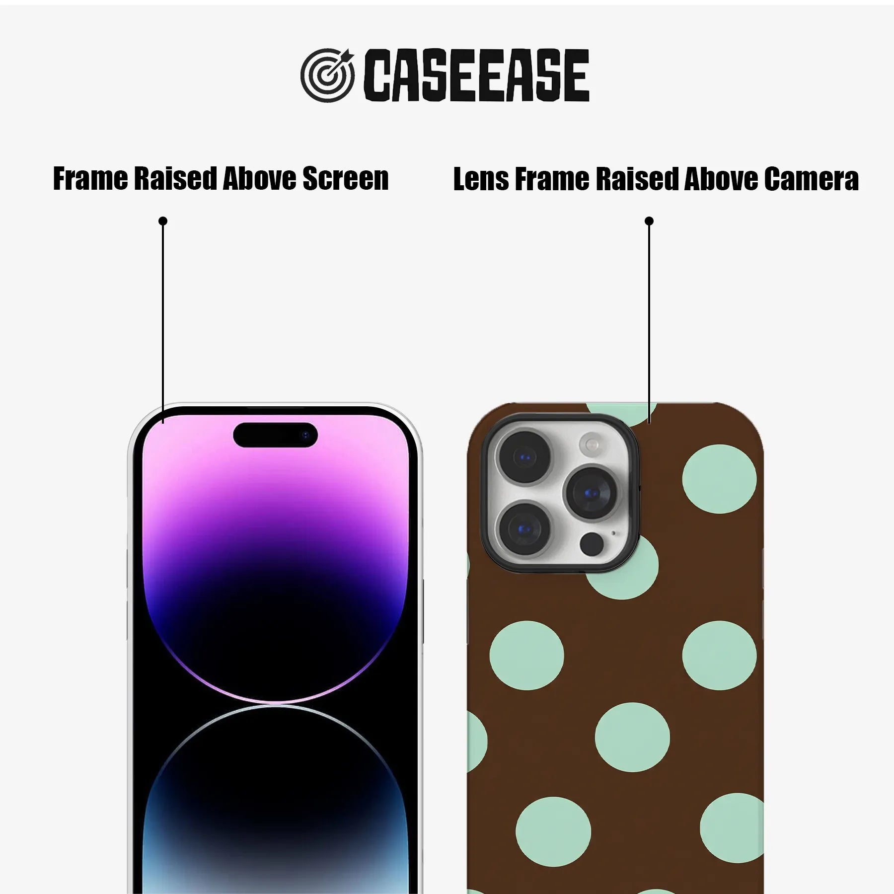 Stylish Brown Mint Dot Phone Case