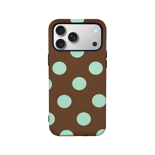 Stylish Brown Mint Dot Phone Case