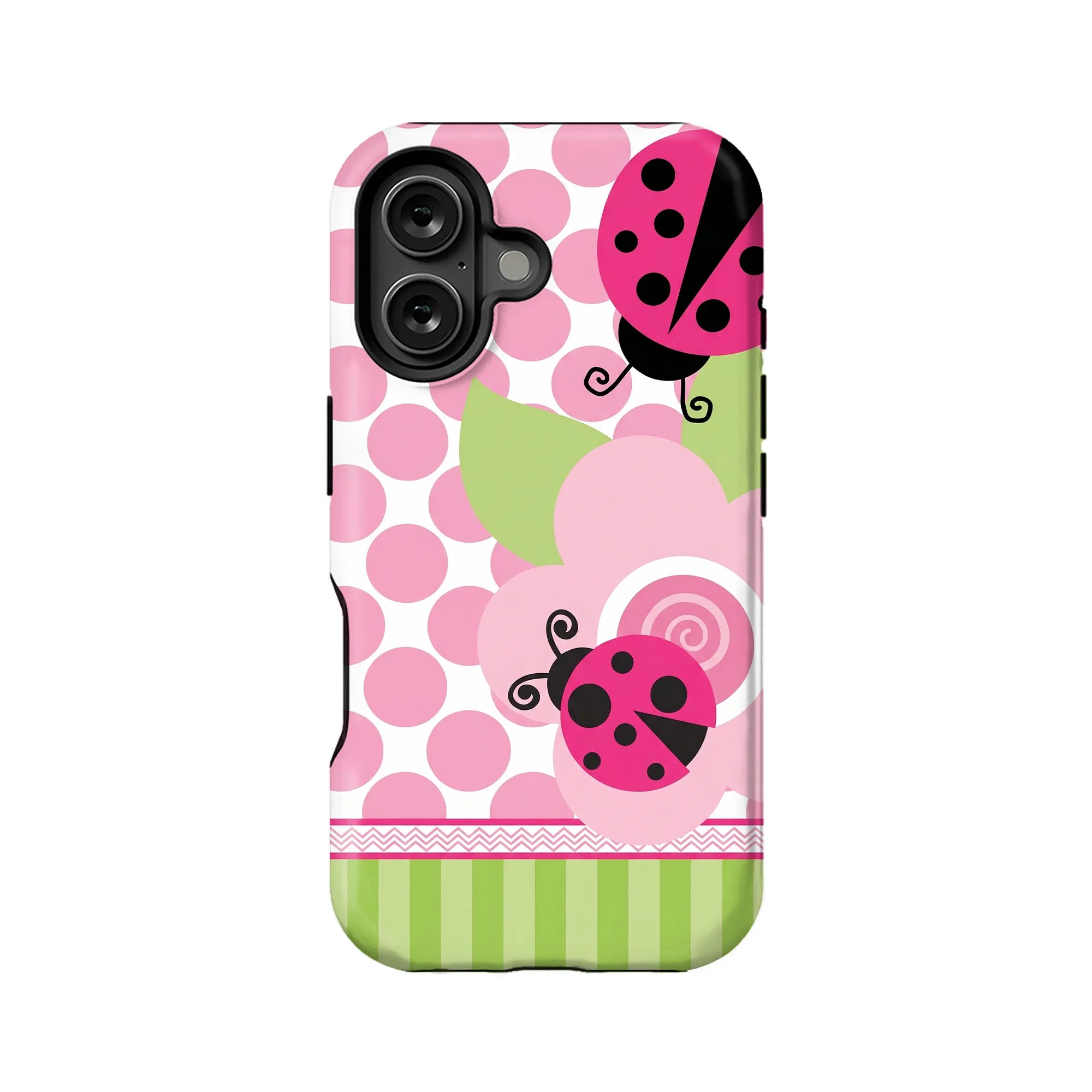 Cute Ladybug Phone Case – Pink Polka Dot, Kawaii & Cartoon Design