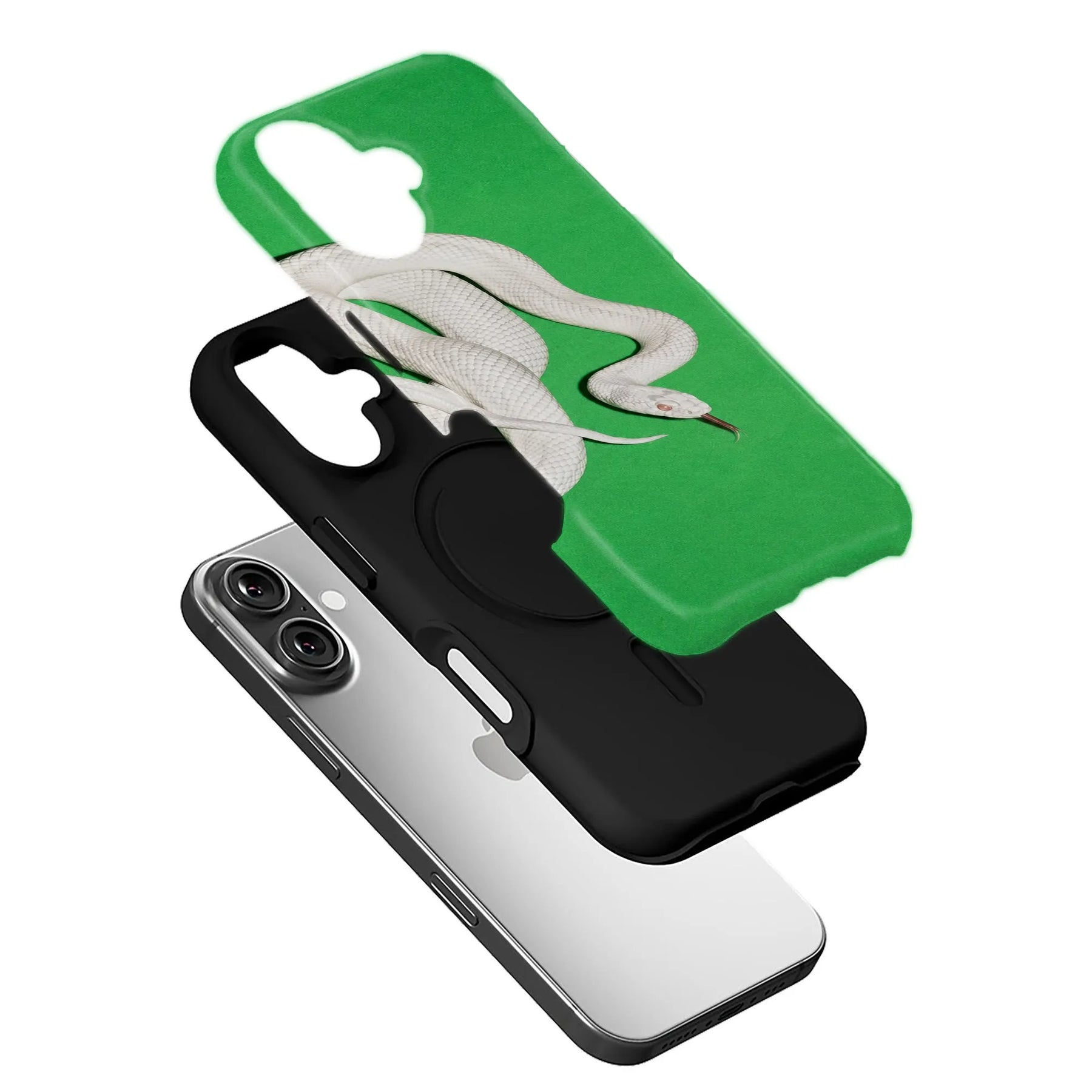 Minimalist White Snake Phone Case