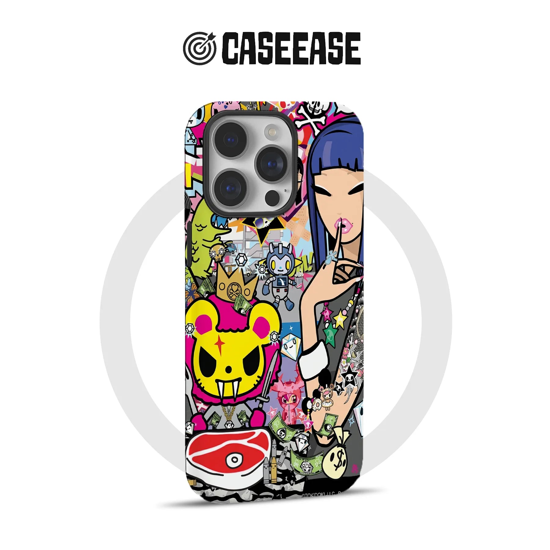 Vibrant Cartoon Collage Phone Case