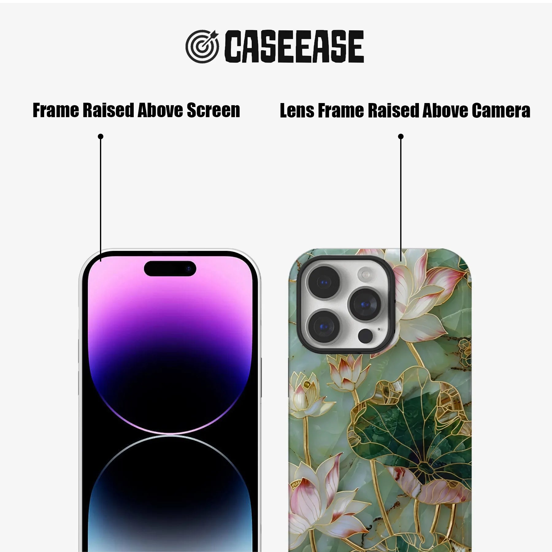 Elegant Lotus Flower Phone Case for iPhone