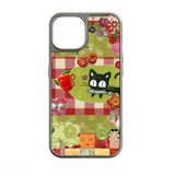 Holographic Chrome Cat Design Phone Case - Colorful Collage Aesthetic