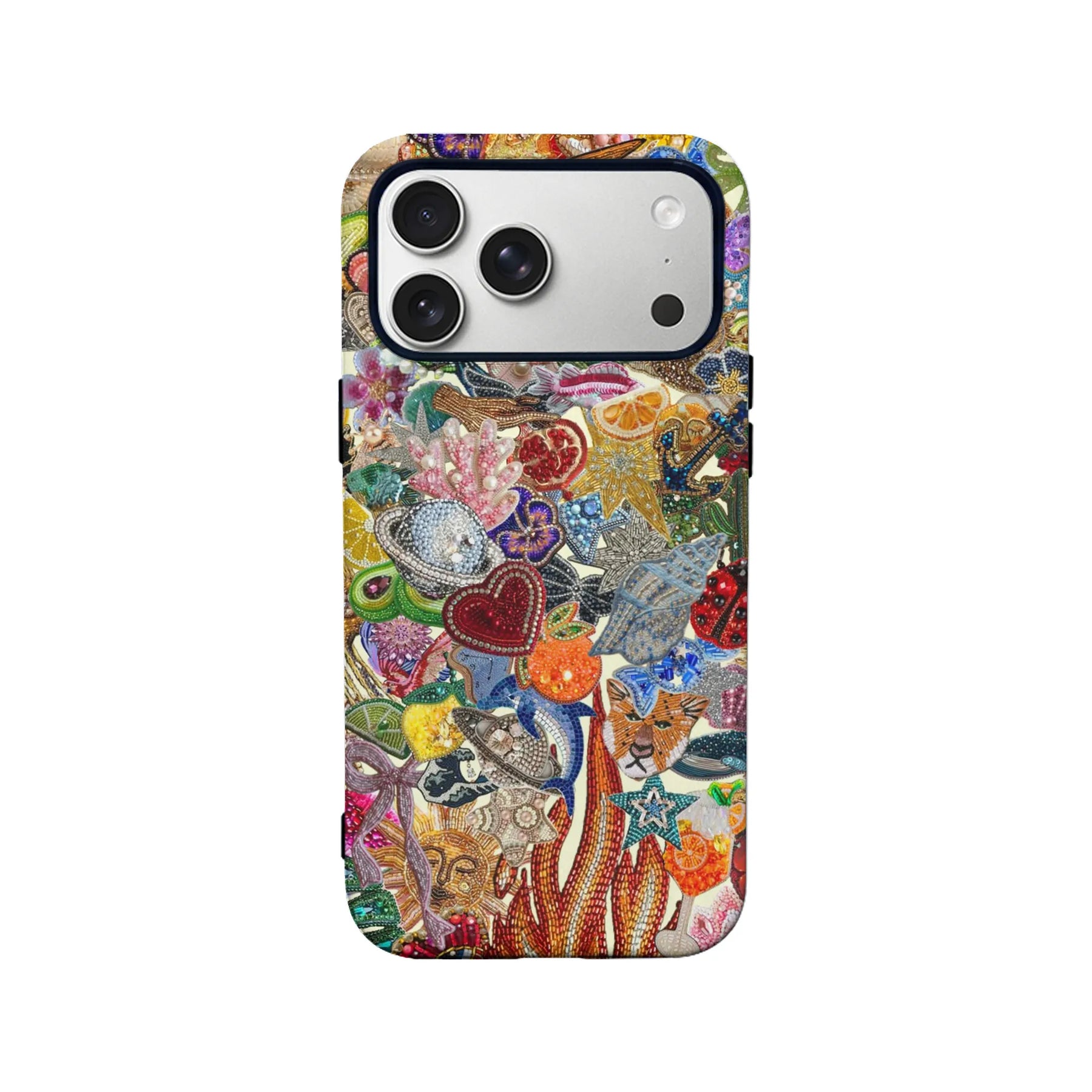 Funda para teléfono con patrones coloridos