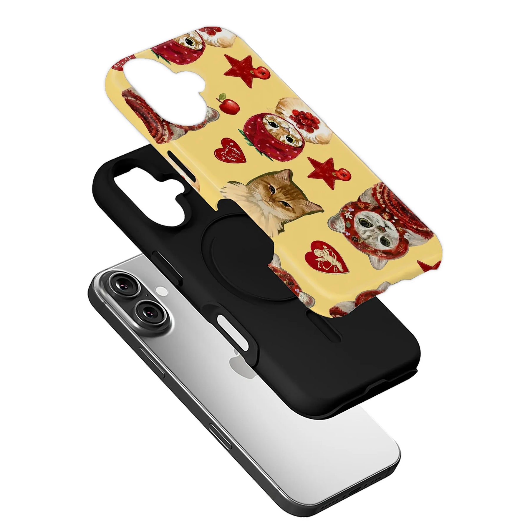 Cute Cat and Strawberry Phone Case