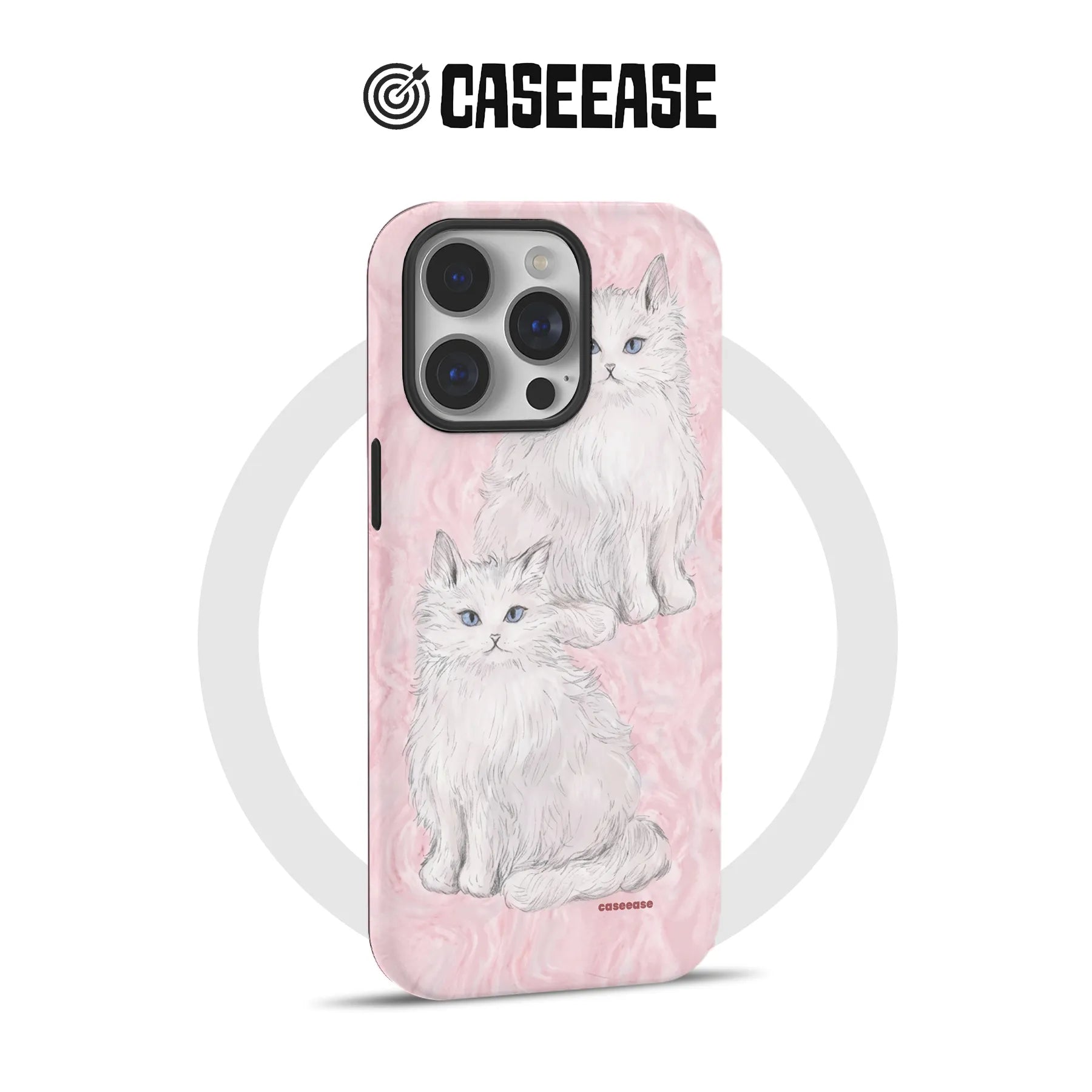 Fluffy White Cat Phone Case