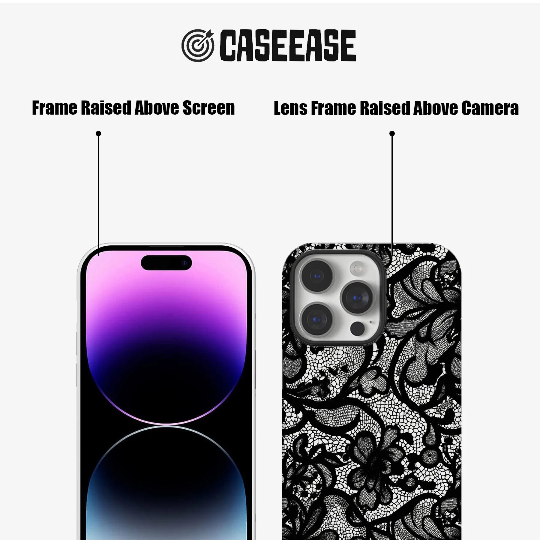 Elegant Black Lace Phone Case