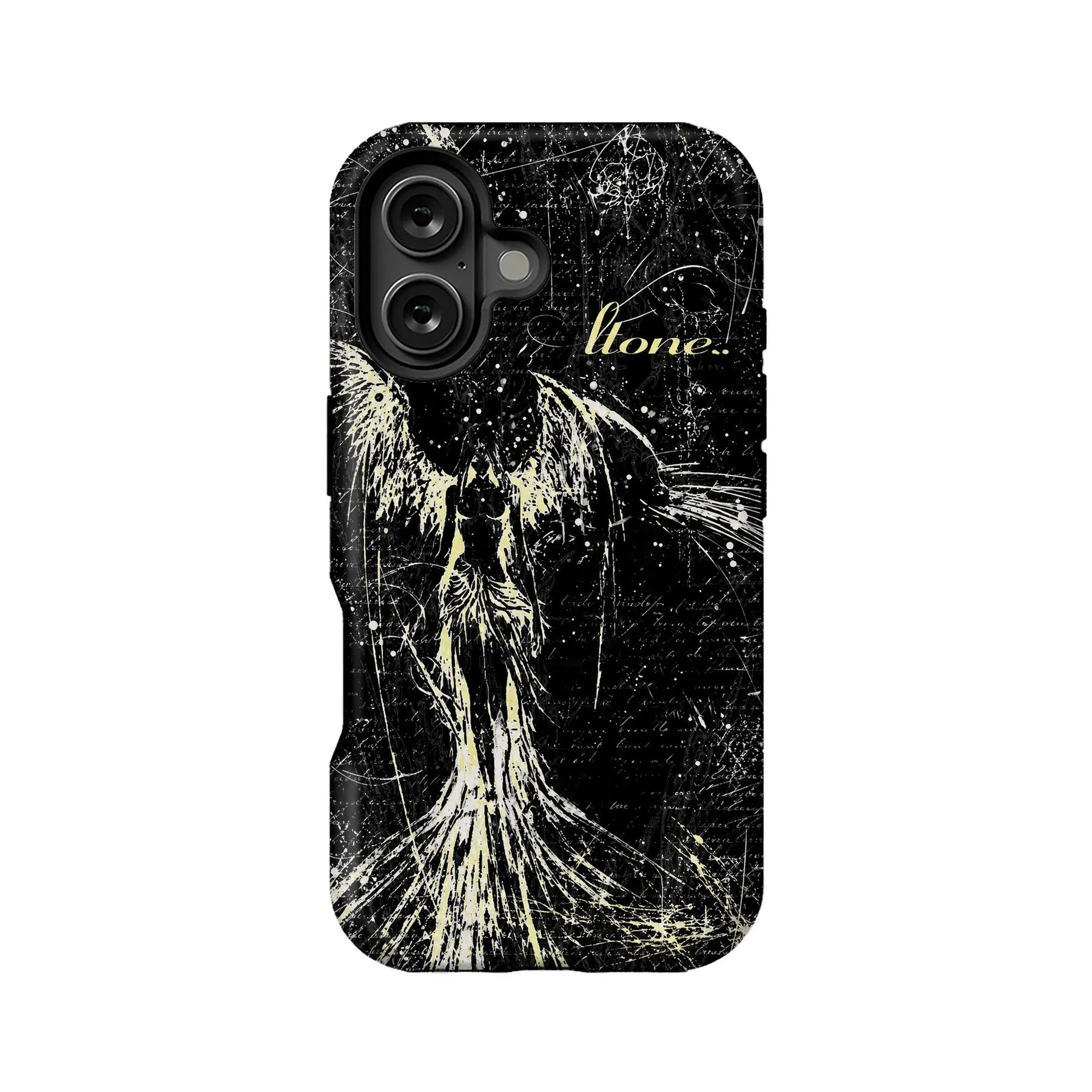Elegant Black Angel Phone Case