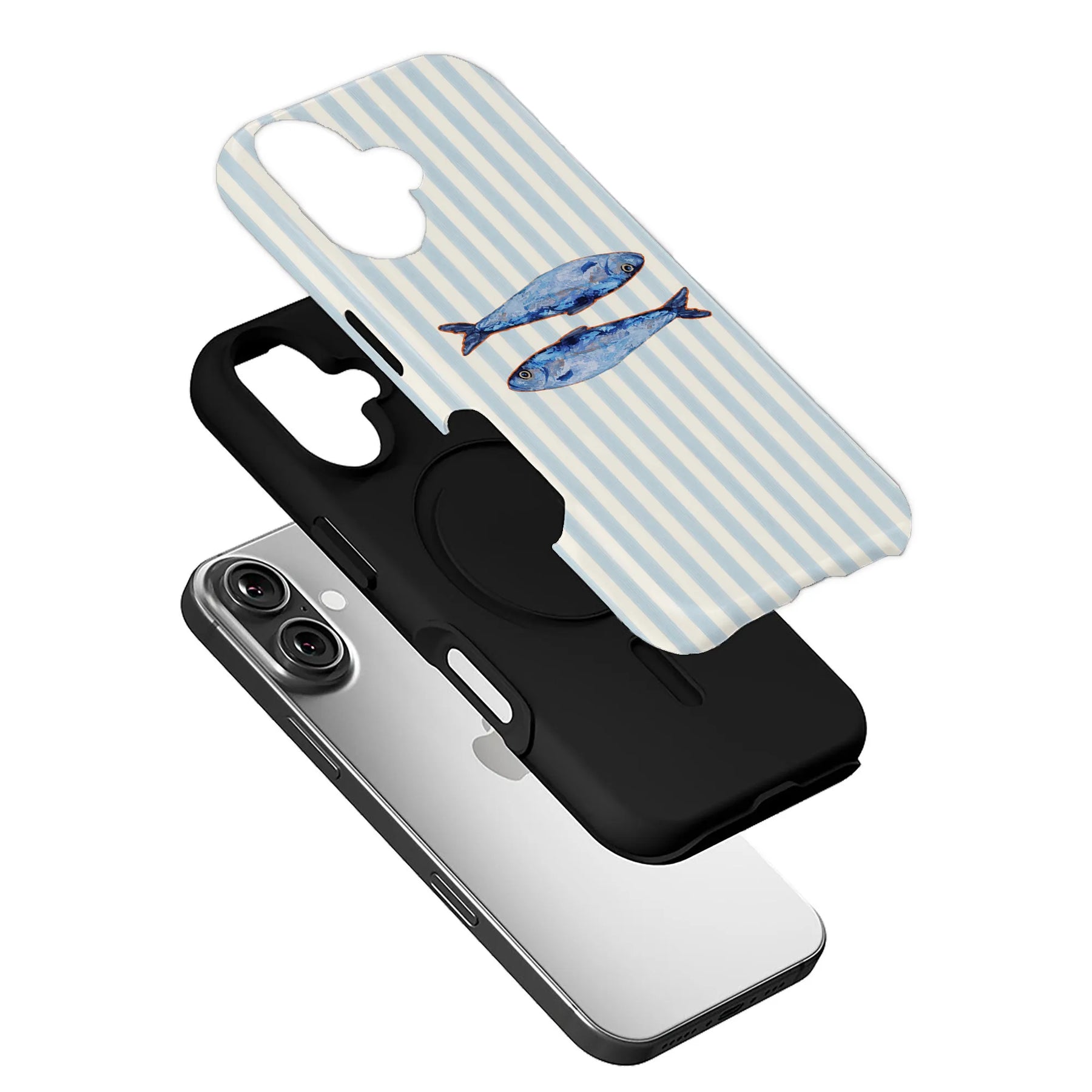 Vintage Blue Fish Phone Case