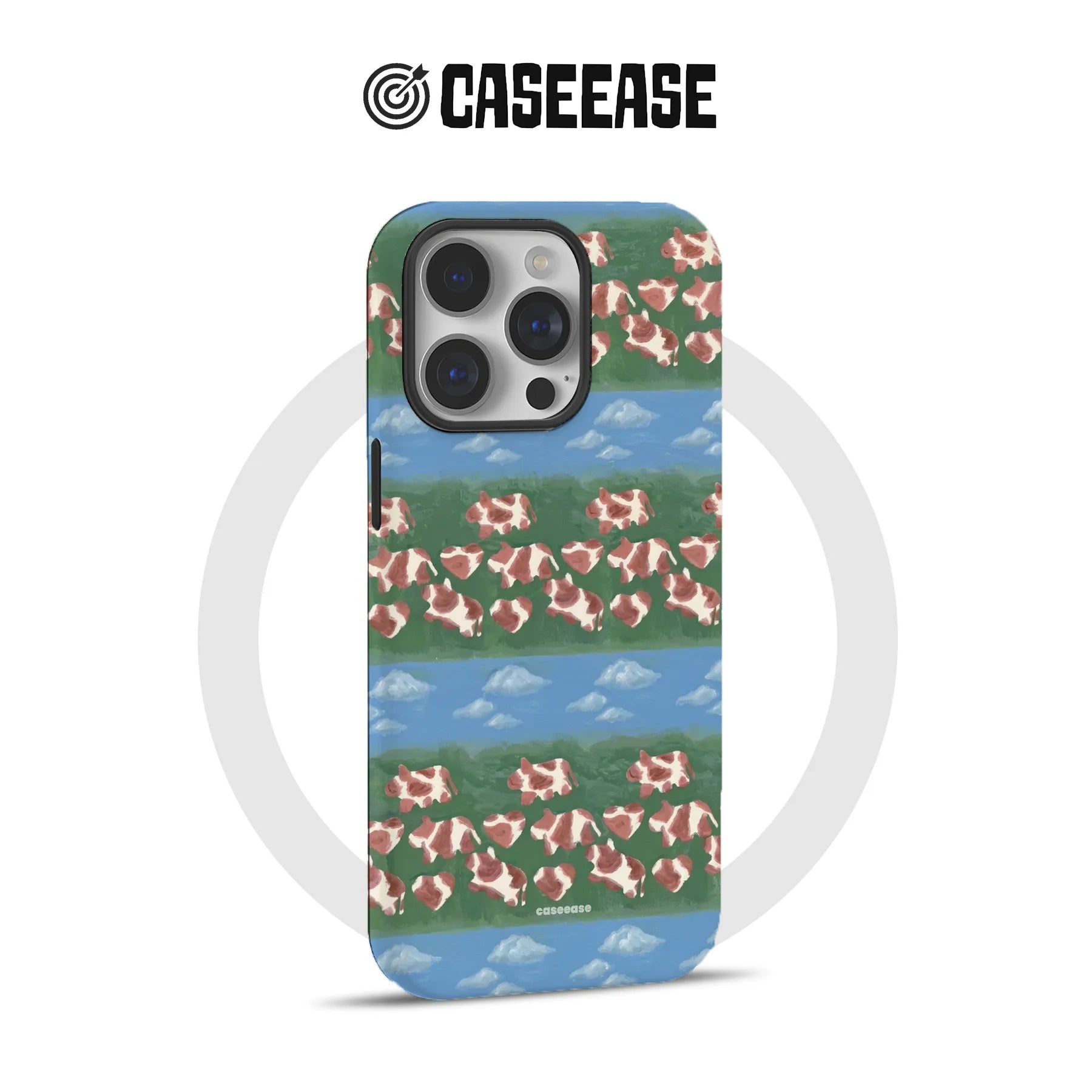 Whimsical Cow Pattern Phone Case