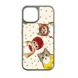 Holographic Chrome Cat Phone Case - Cute Kitties with Hearts