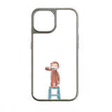 Funda para teléfono con George el curioso cepillándose los dientes