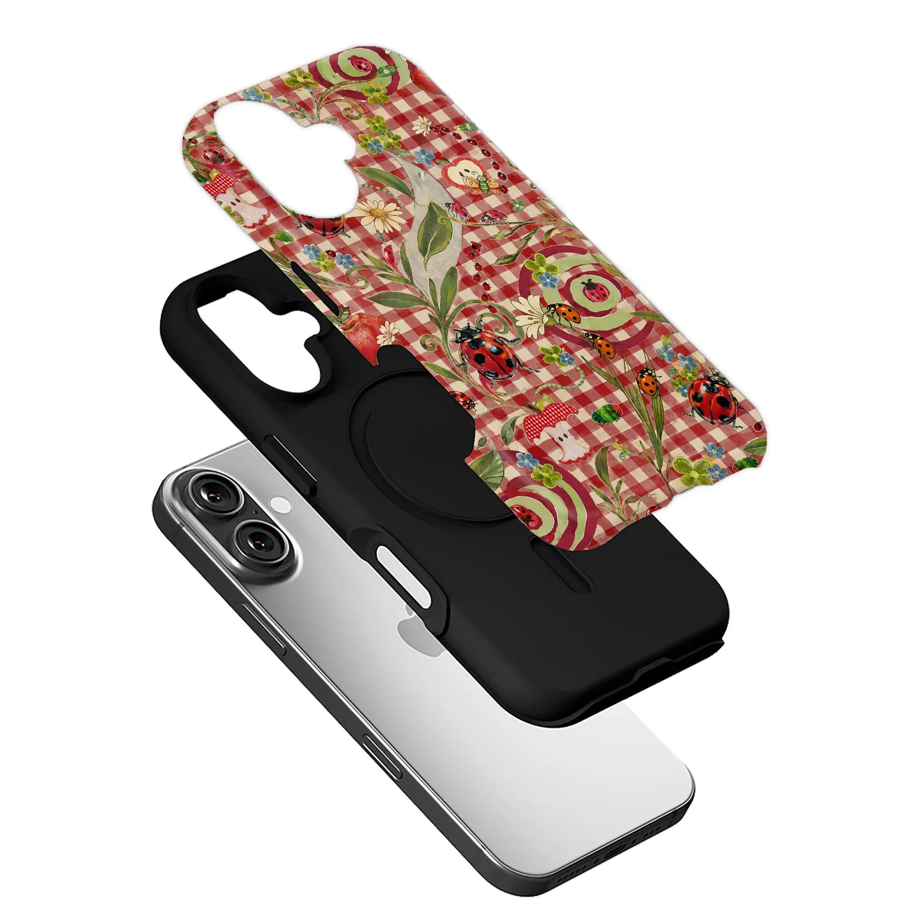 Colorful Ladybug Floral Phone Case