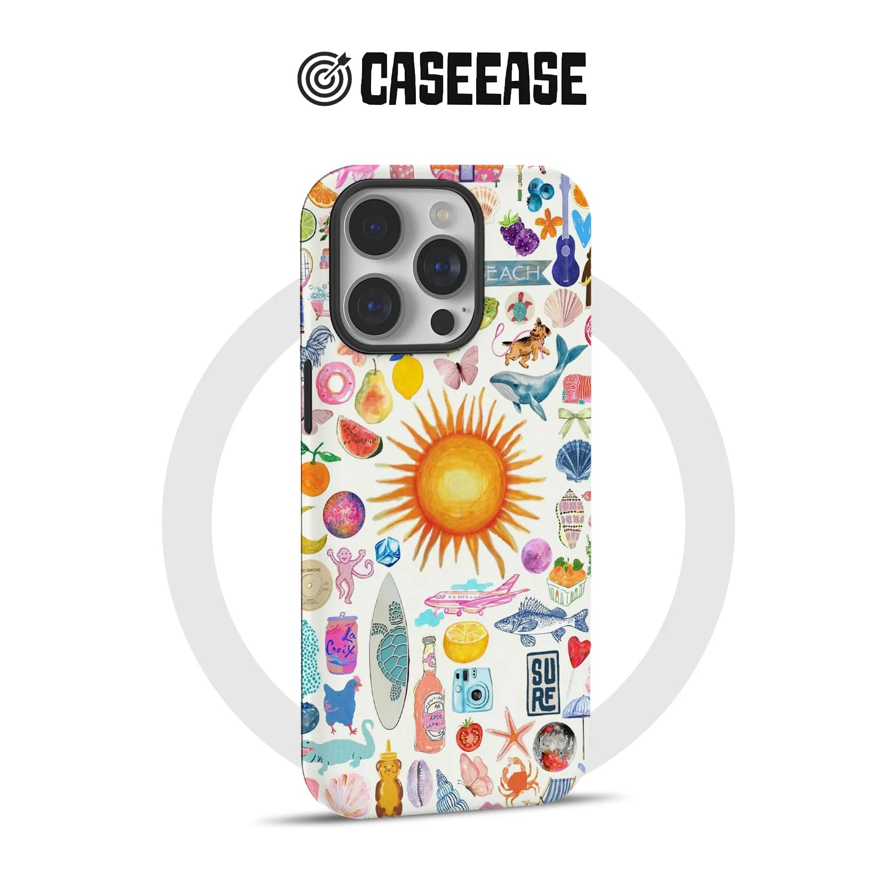 Vibrant Beach-Themed Phone Case