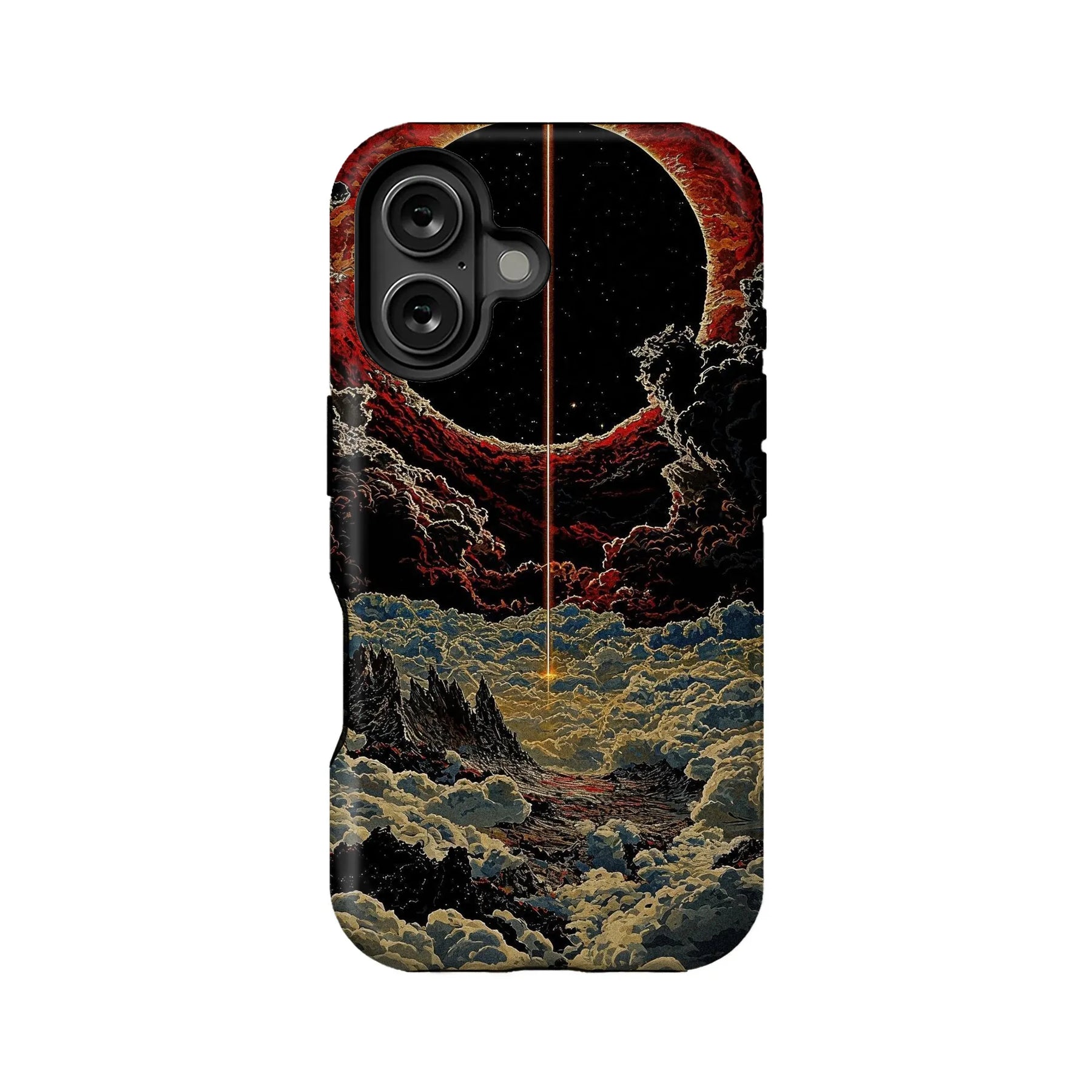 Funda para teléfono con paisaje onírico cósmico