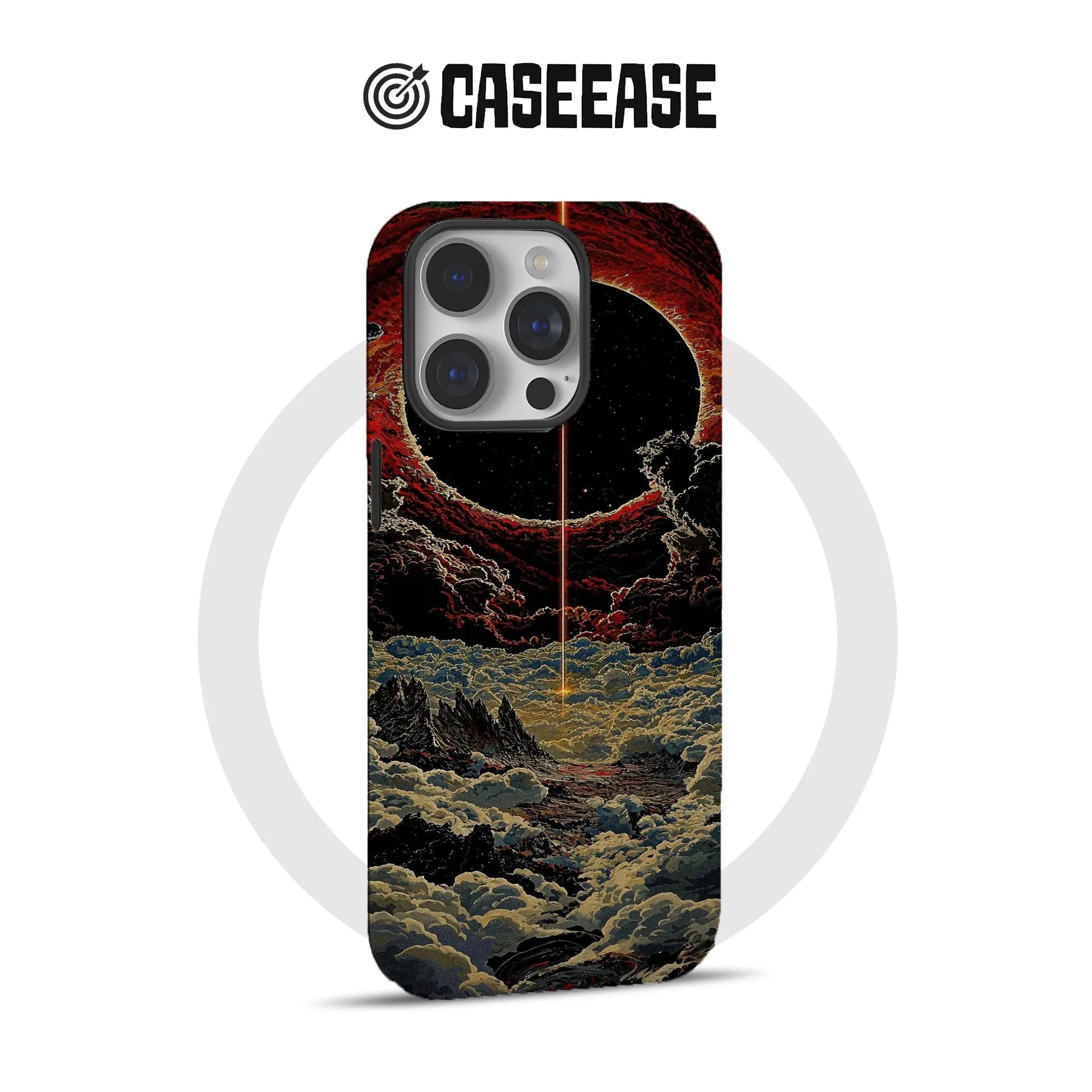 Funda para teléfono con paisaje onírico cósmico