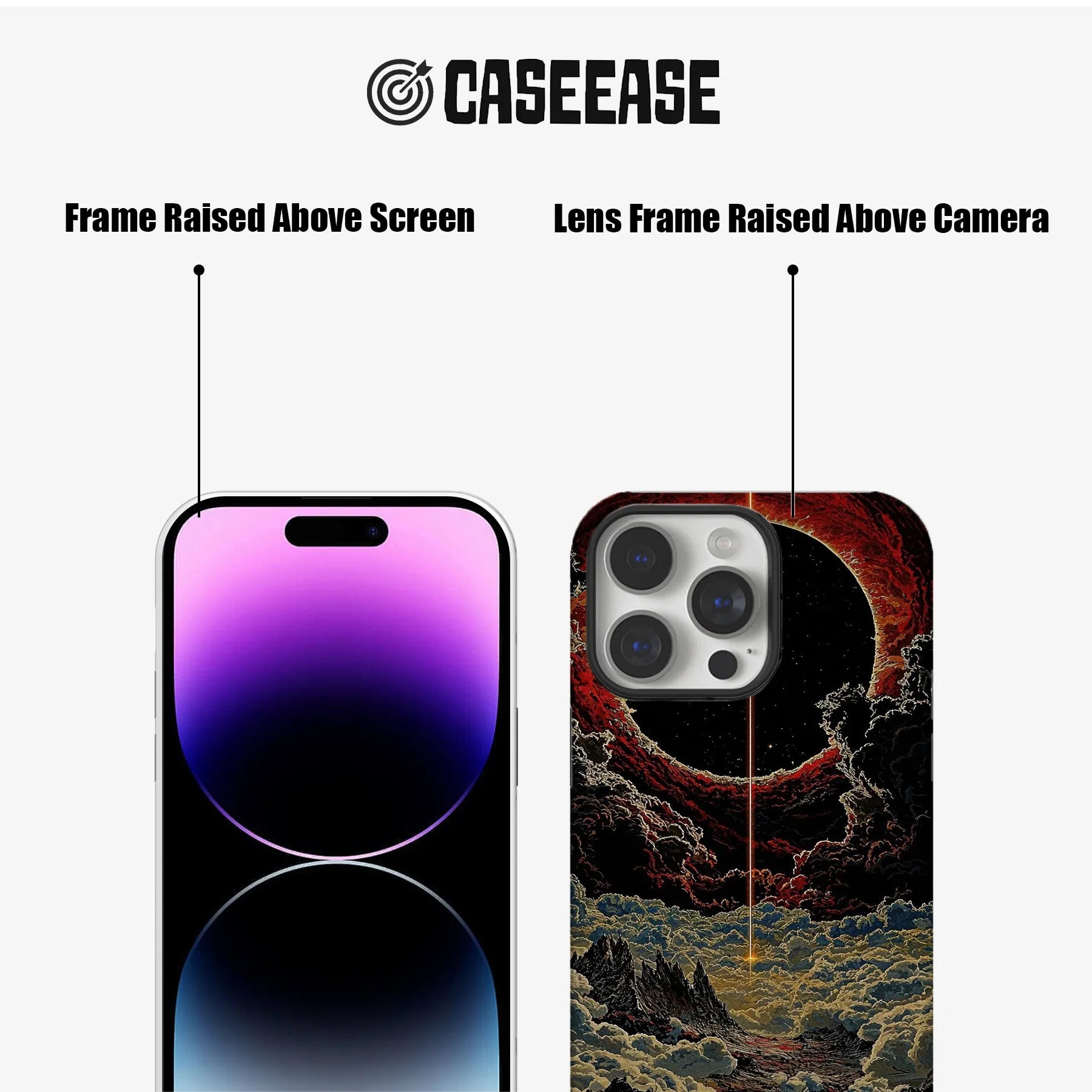 Funda para teléfono con paisaje onírico cósmico
