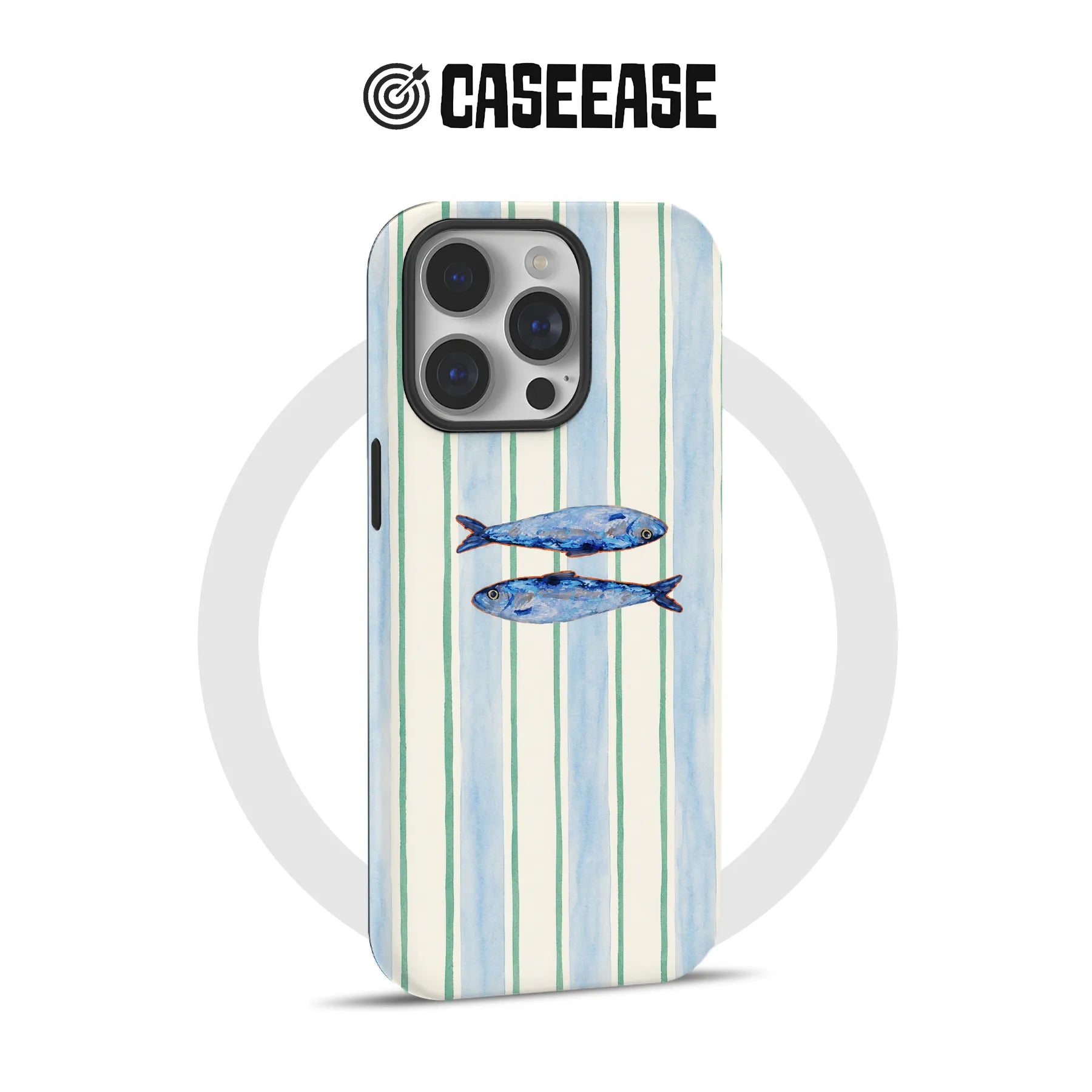Artistic Blue Fish Phone Case