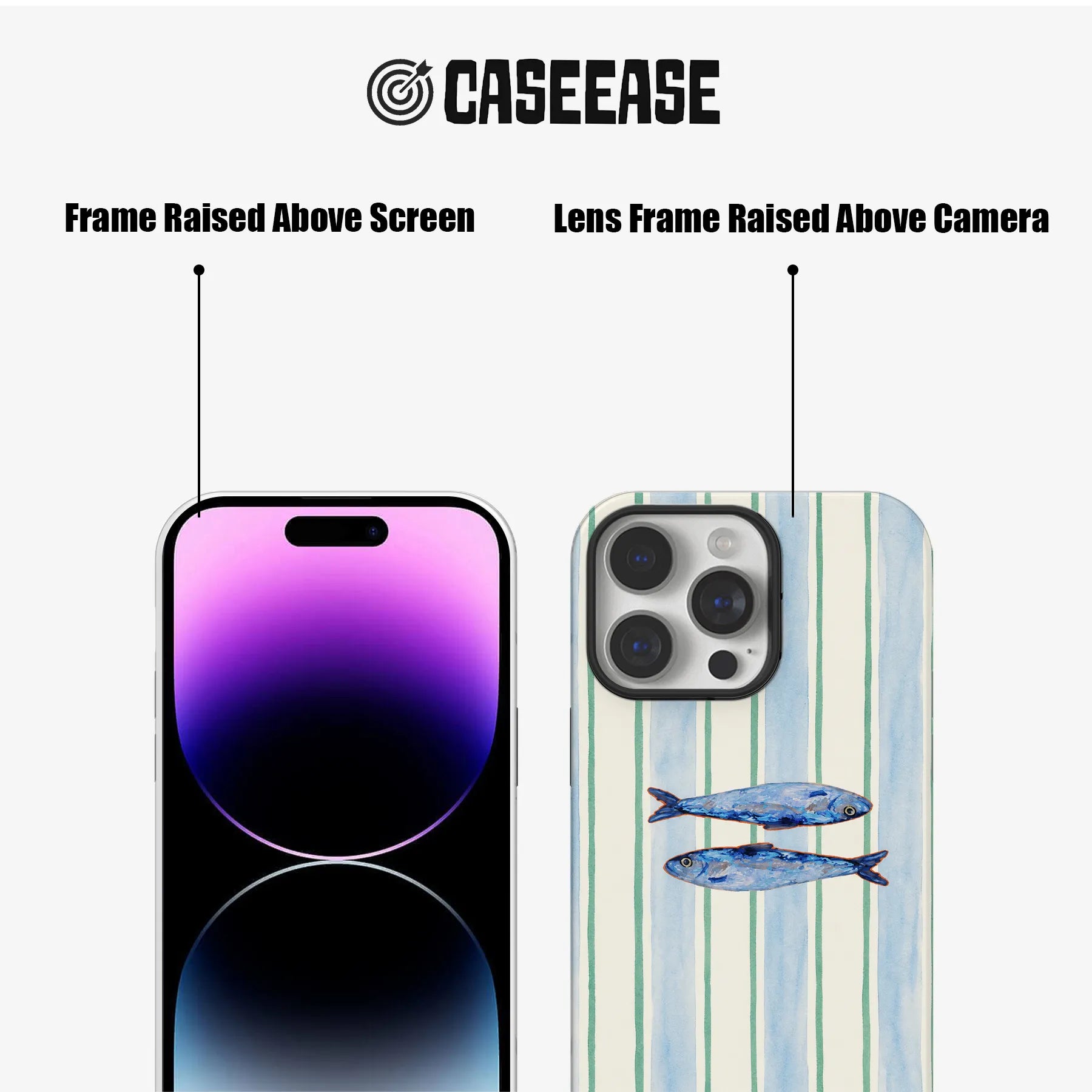 Artistic Blue Fish Phone Case