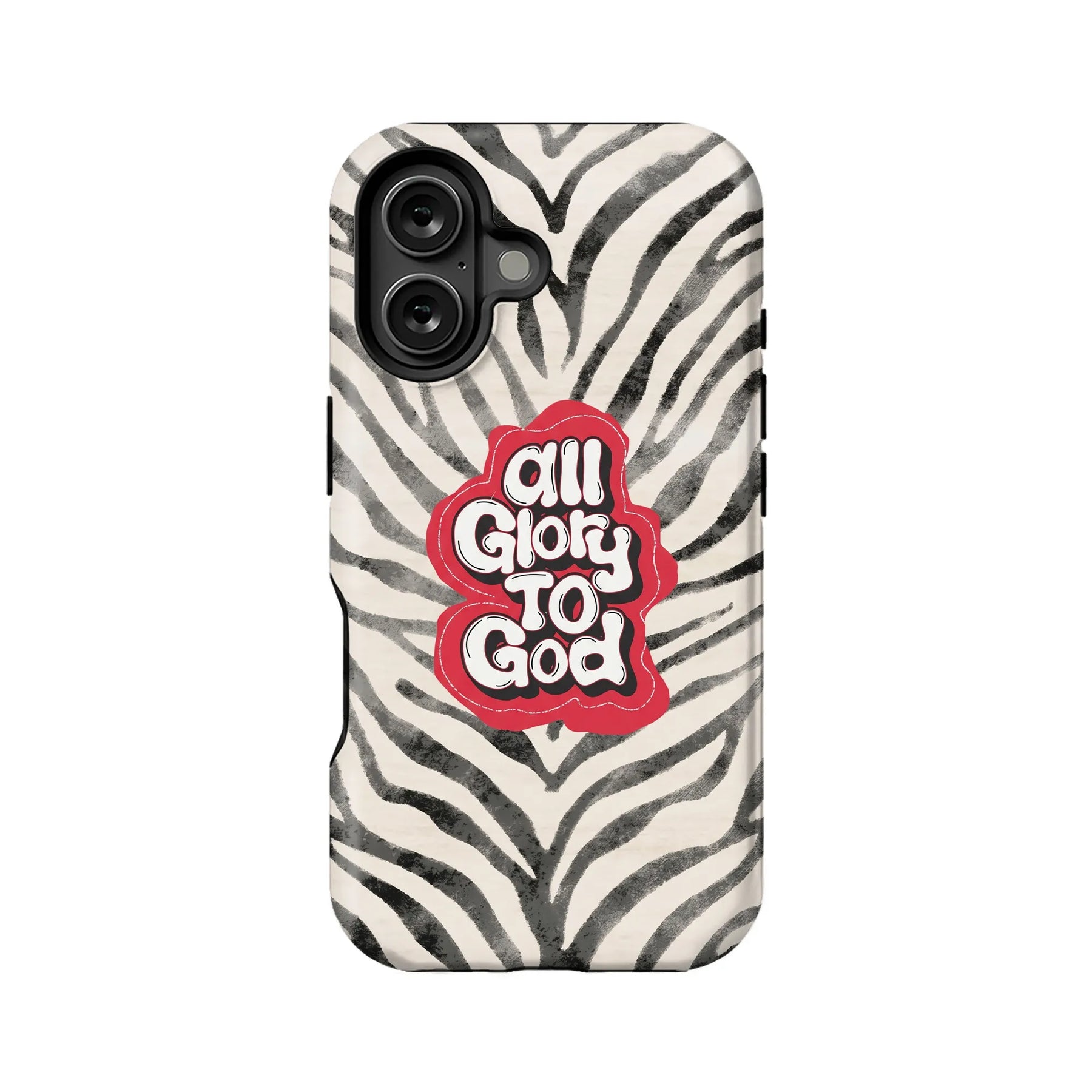 Zebra Stripe Phone Case with Inspirational Quote