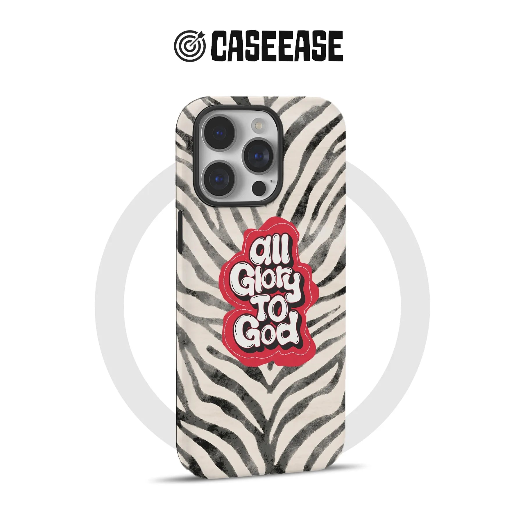 Zebra Stripe Phone Case with Inspirational Quote