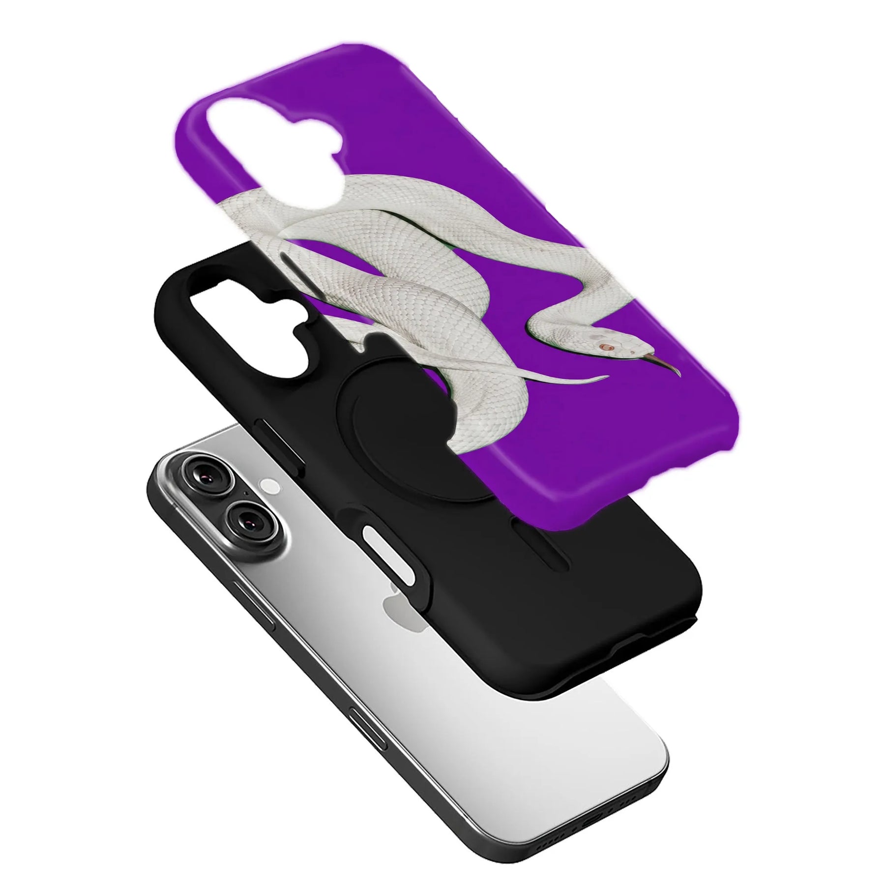 Stylish White Snake Phone Case