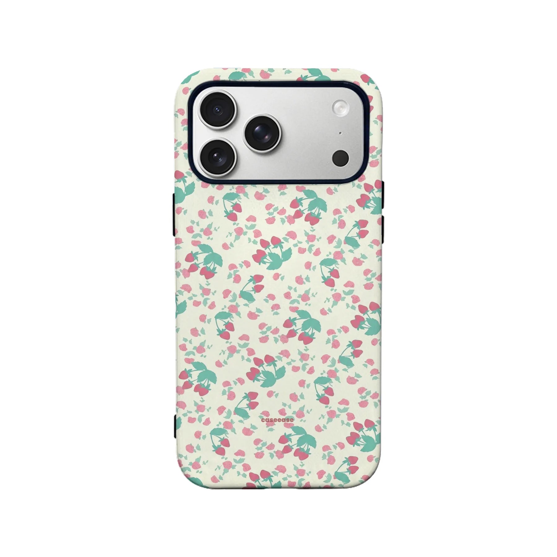 Floral Pattern Phone Case with Pink and Green Design