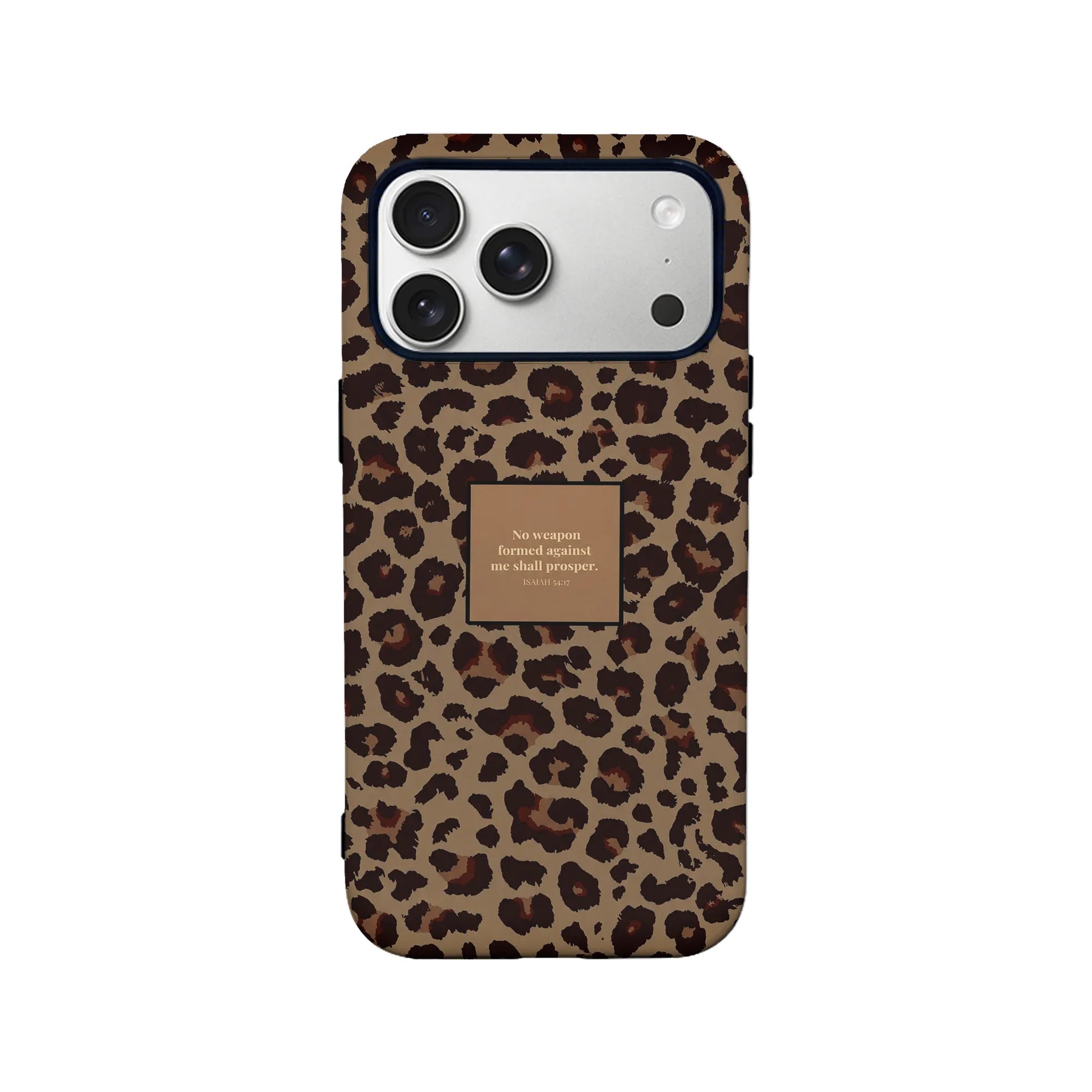 Leopard Print Phone Case with Inspirational Quote