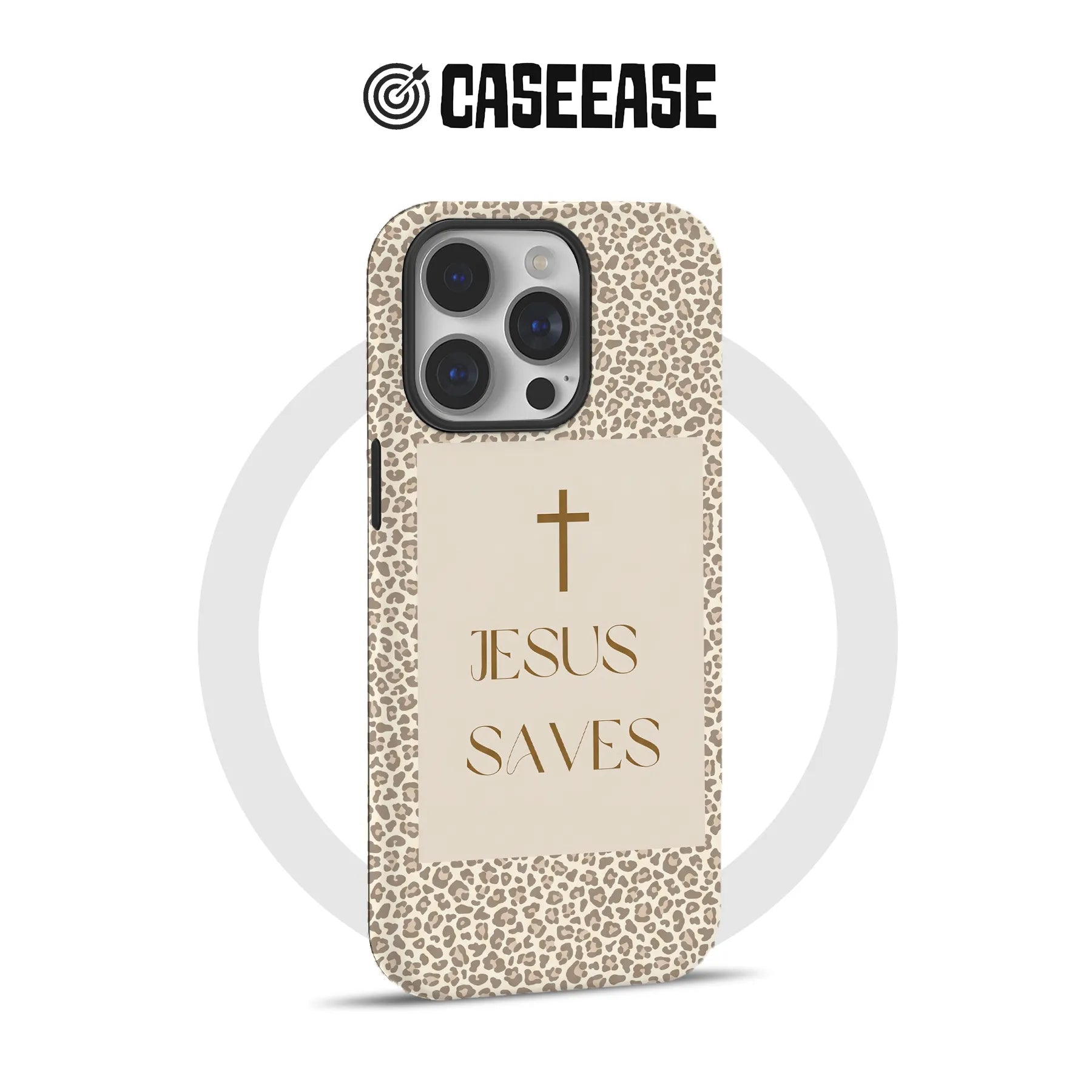 Jesus Saves Leopard Print Phone Case