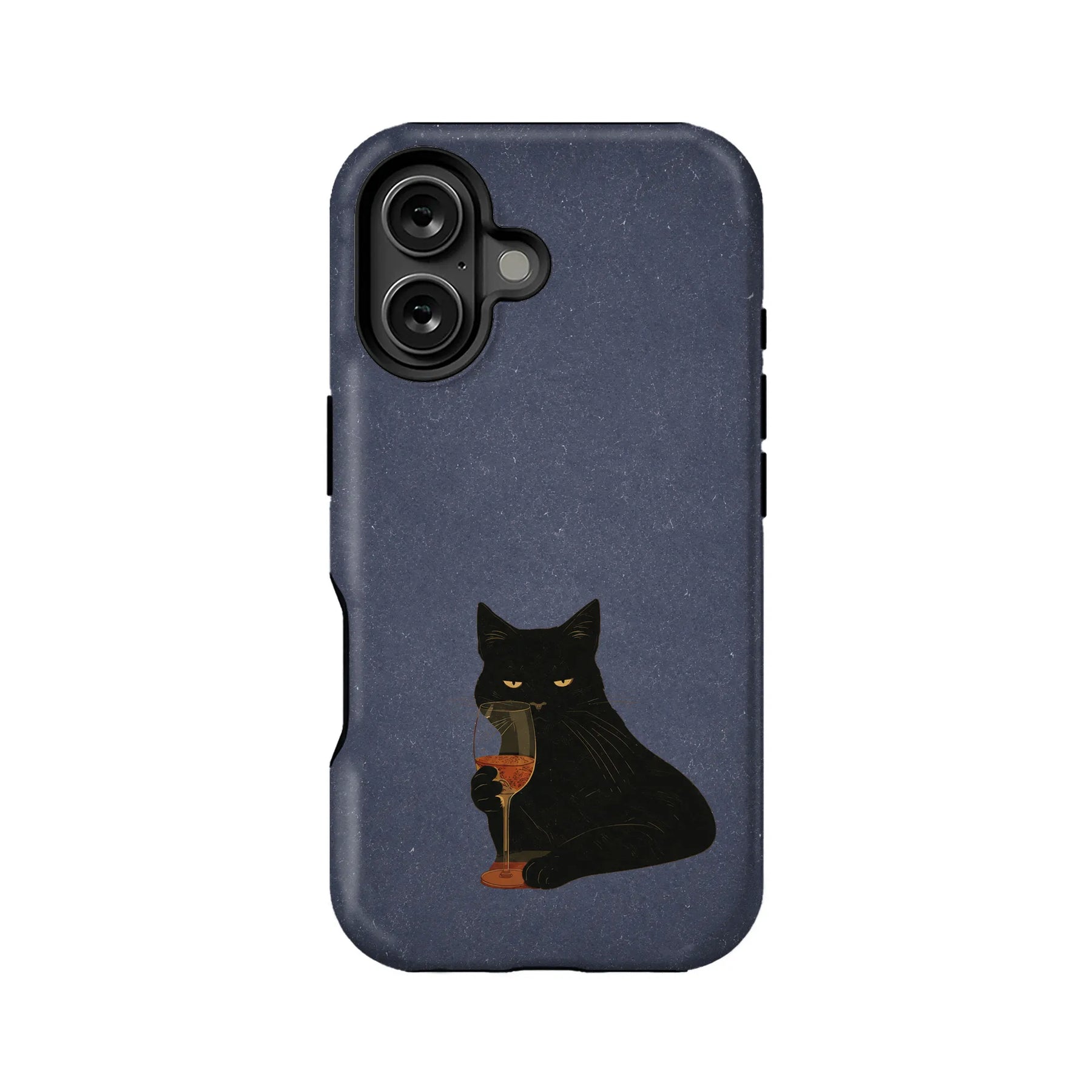 Black Cat Wine Phone Case