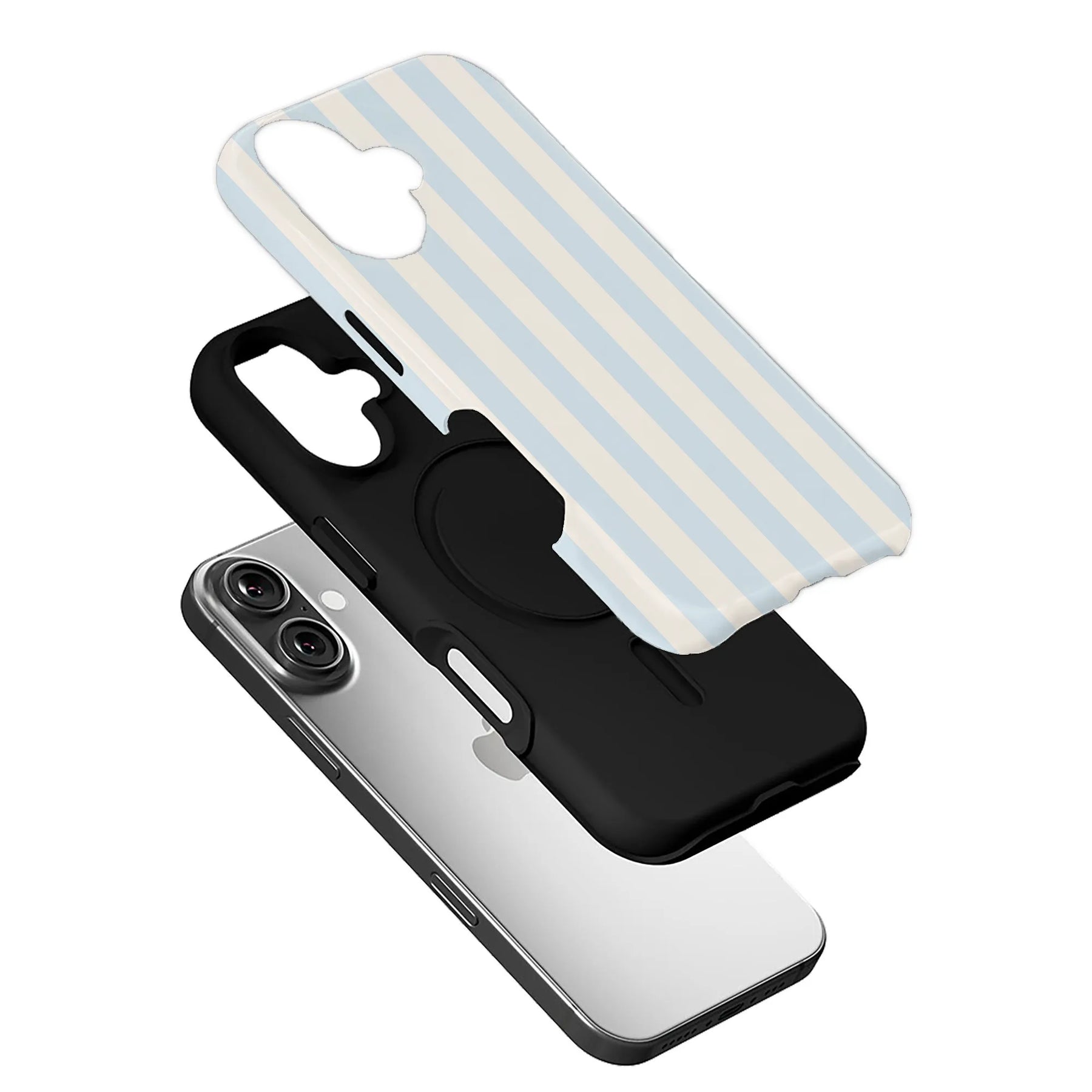 Stylish Blue Striped Phone Case