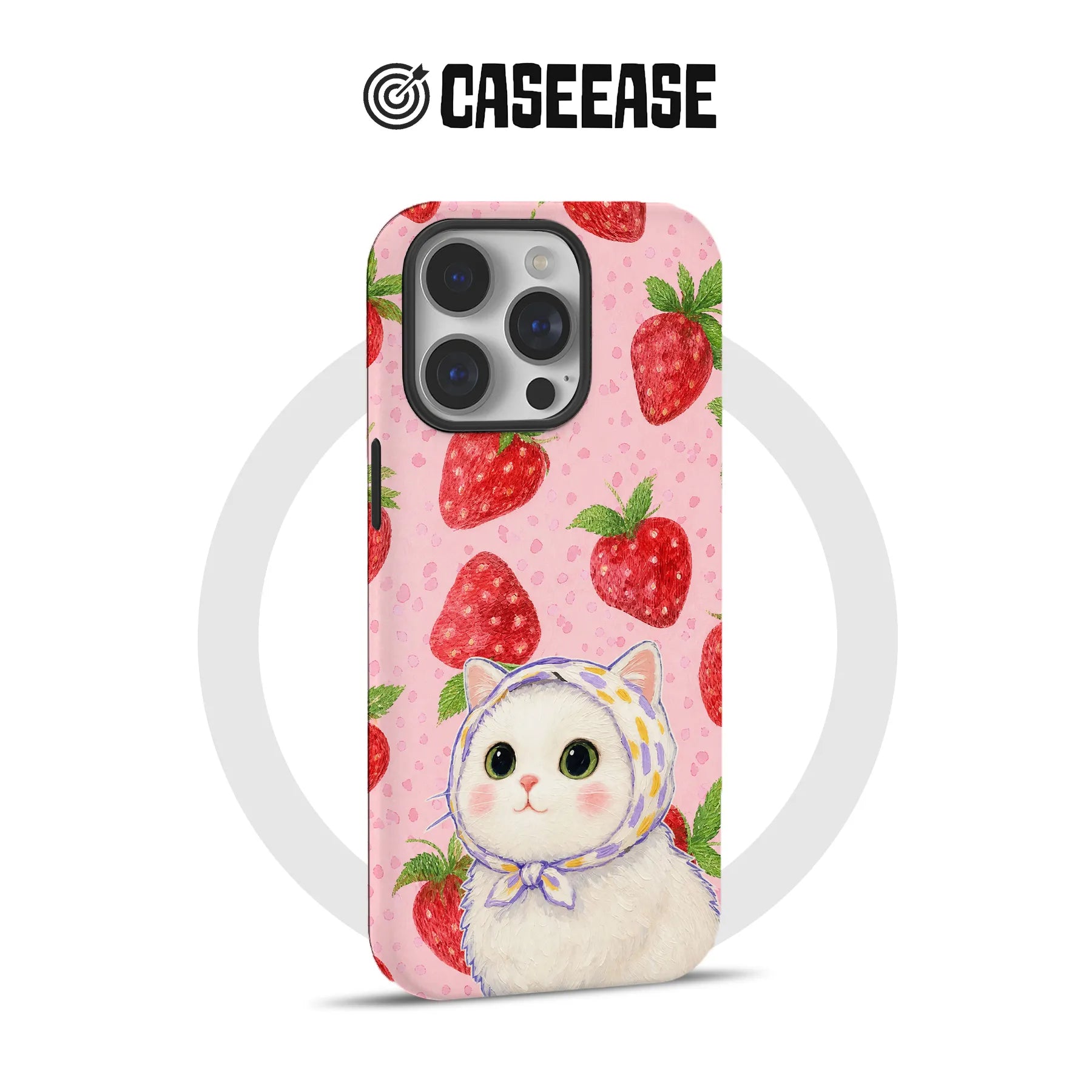 Cute Strawberry Cat Phone Case