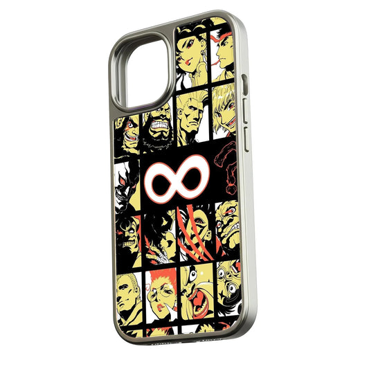Holographic Chrome Phone Case - Retro Character Design