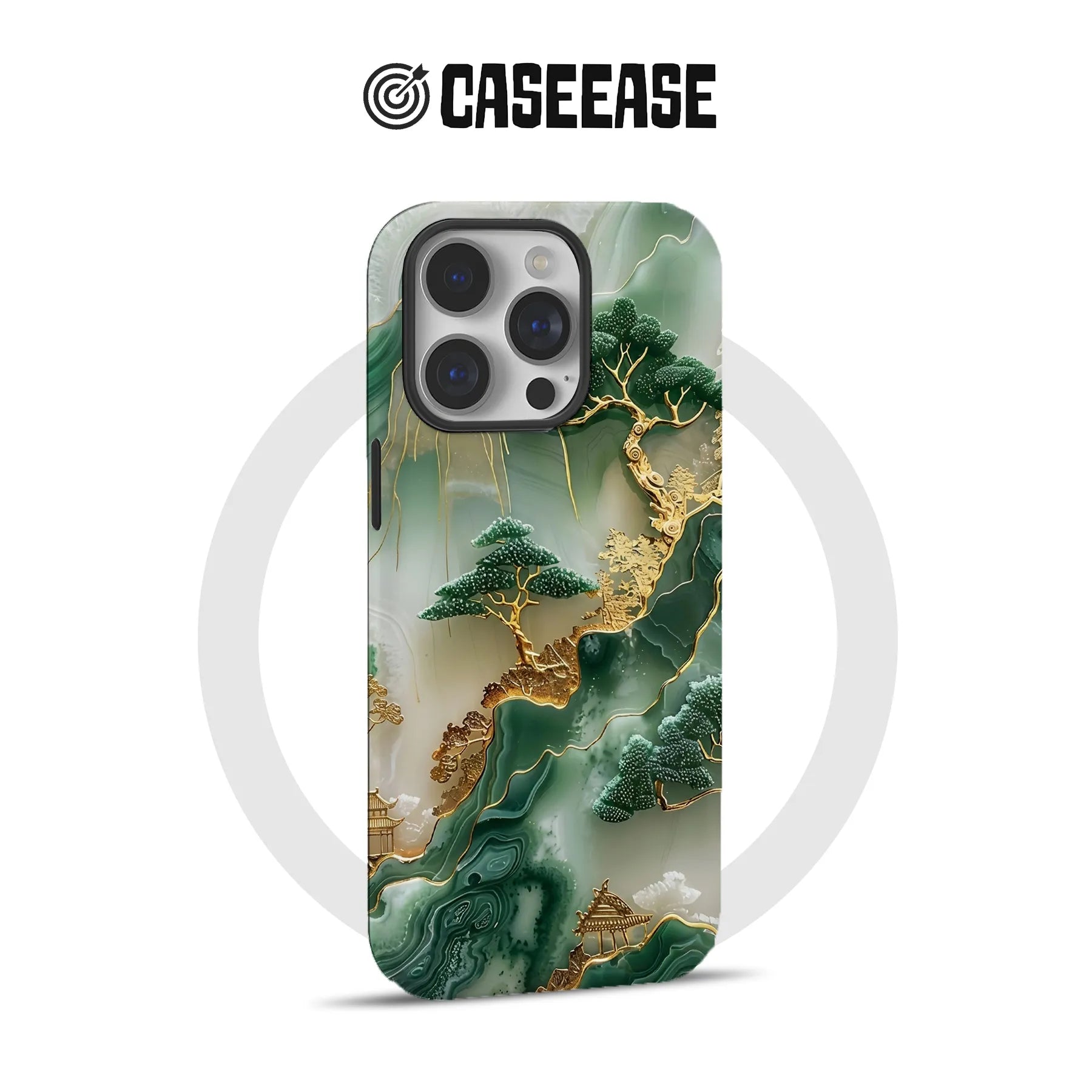Elegant Jade Landscape Phone Case