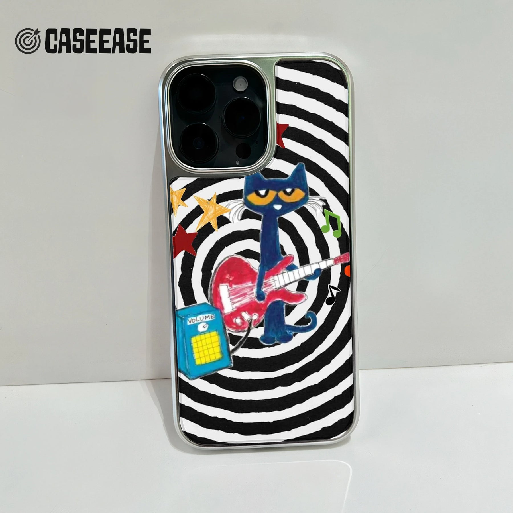 Holographic Chrome Rock Star Phone Case - Music Vibes & Colorful Design