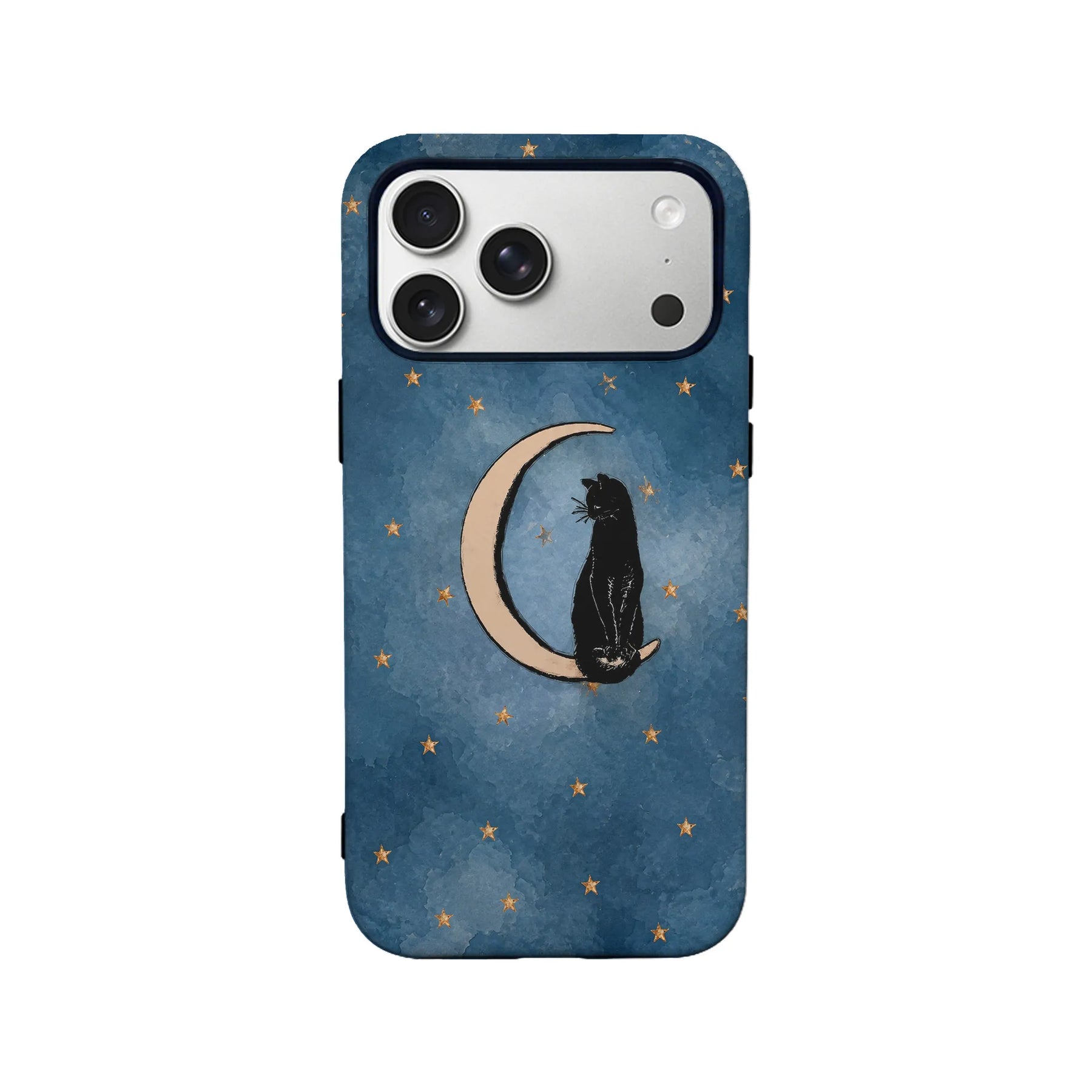 Black Cat Moon Phone Case
