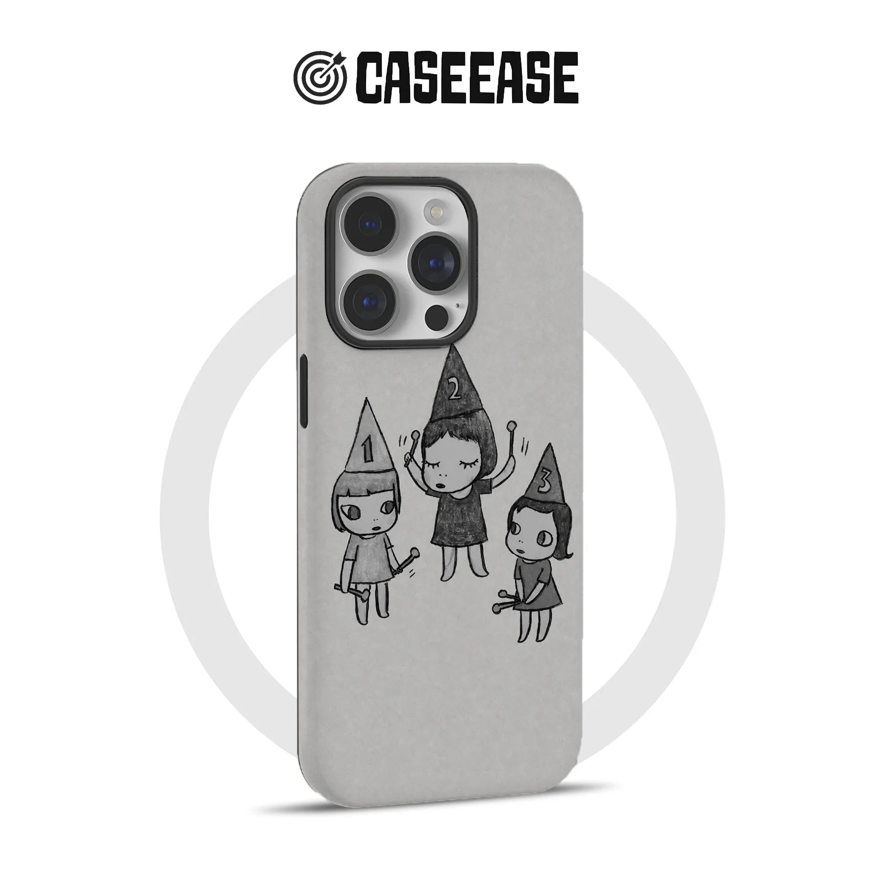Whimsical Cartoon Girl Phone Case