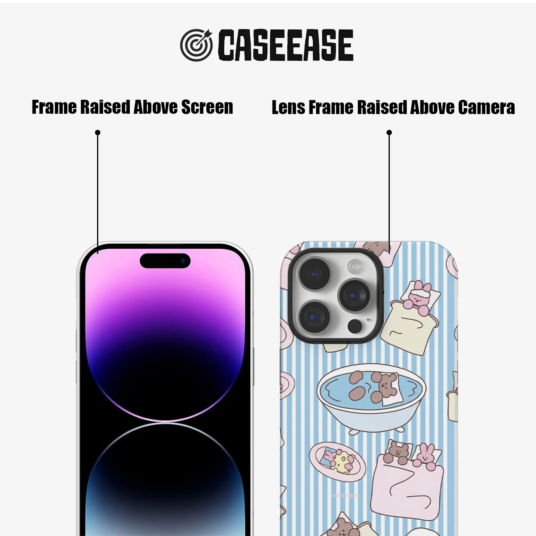 Cute Cartoon Animal Phone Case for iPhone