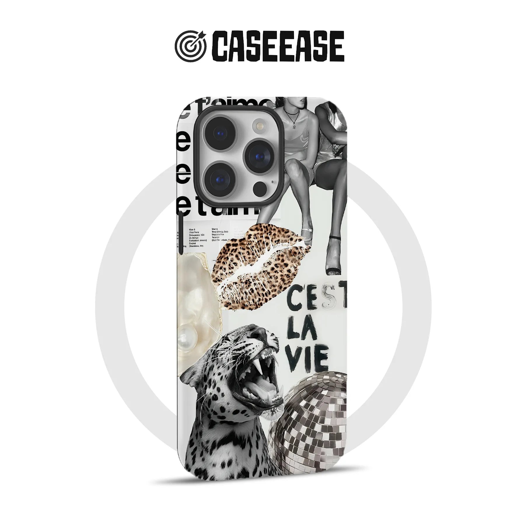 Funda para teléfono con gráfico C'est La Vie