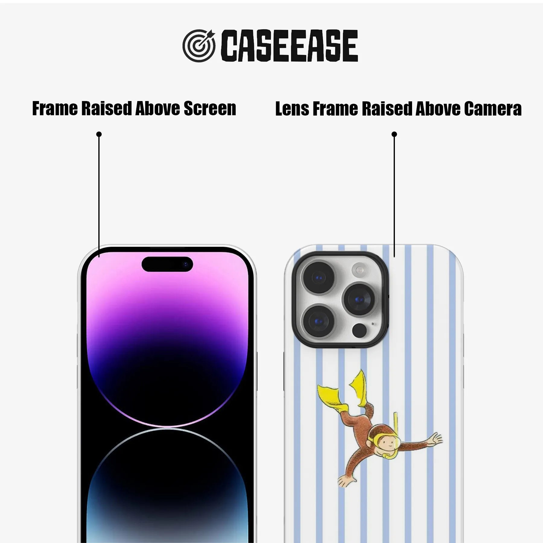 Curious Monkey Diving Phone Case