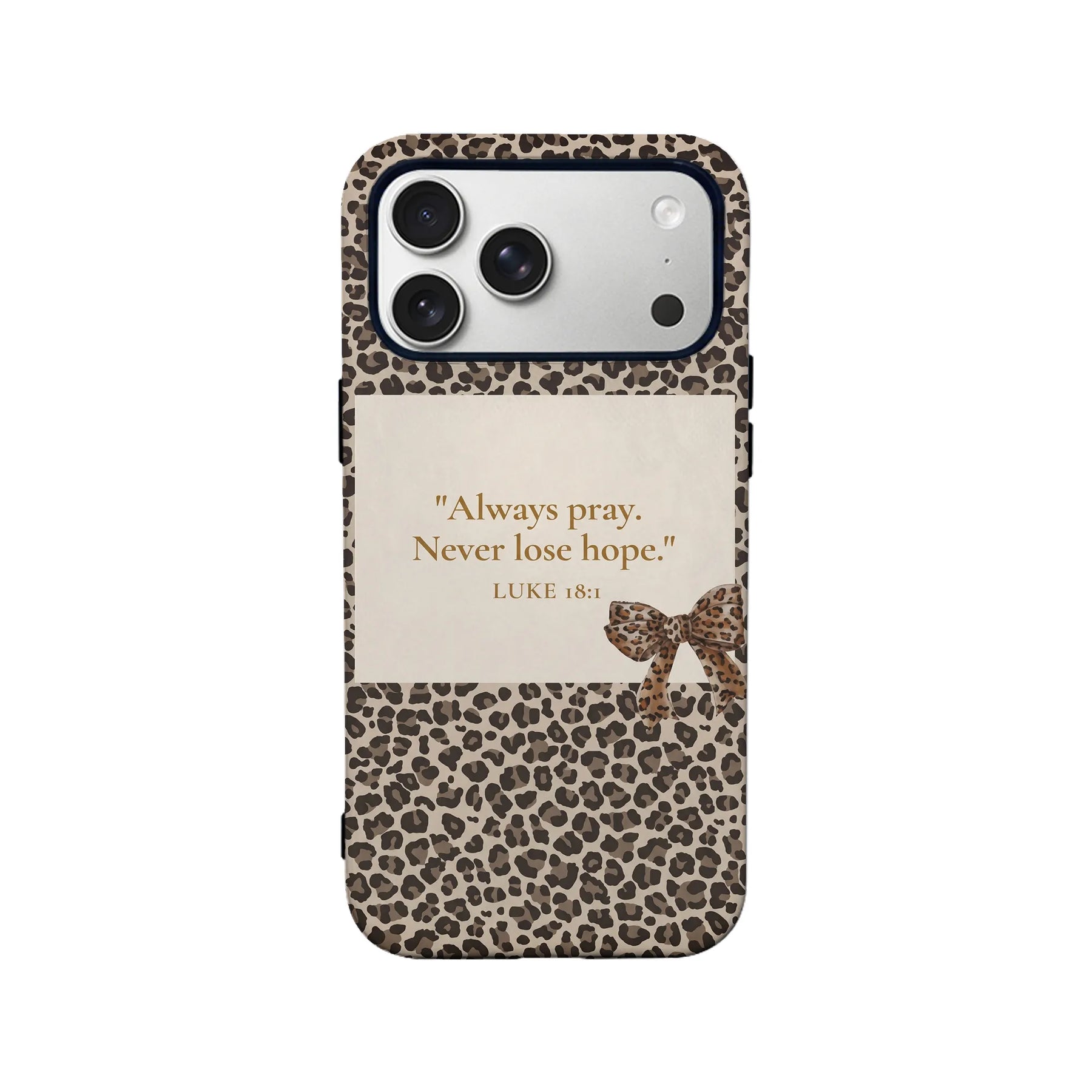 Always Pray Leopard Print Phone Case