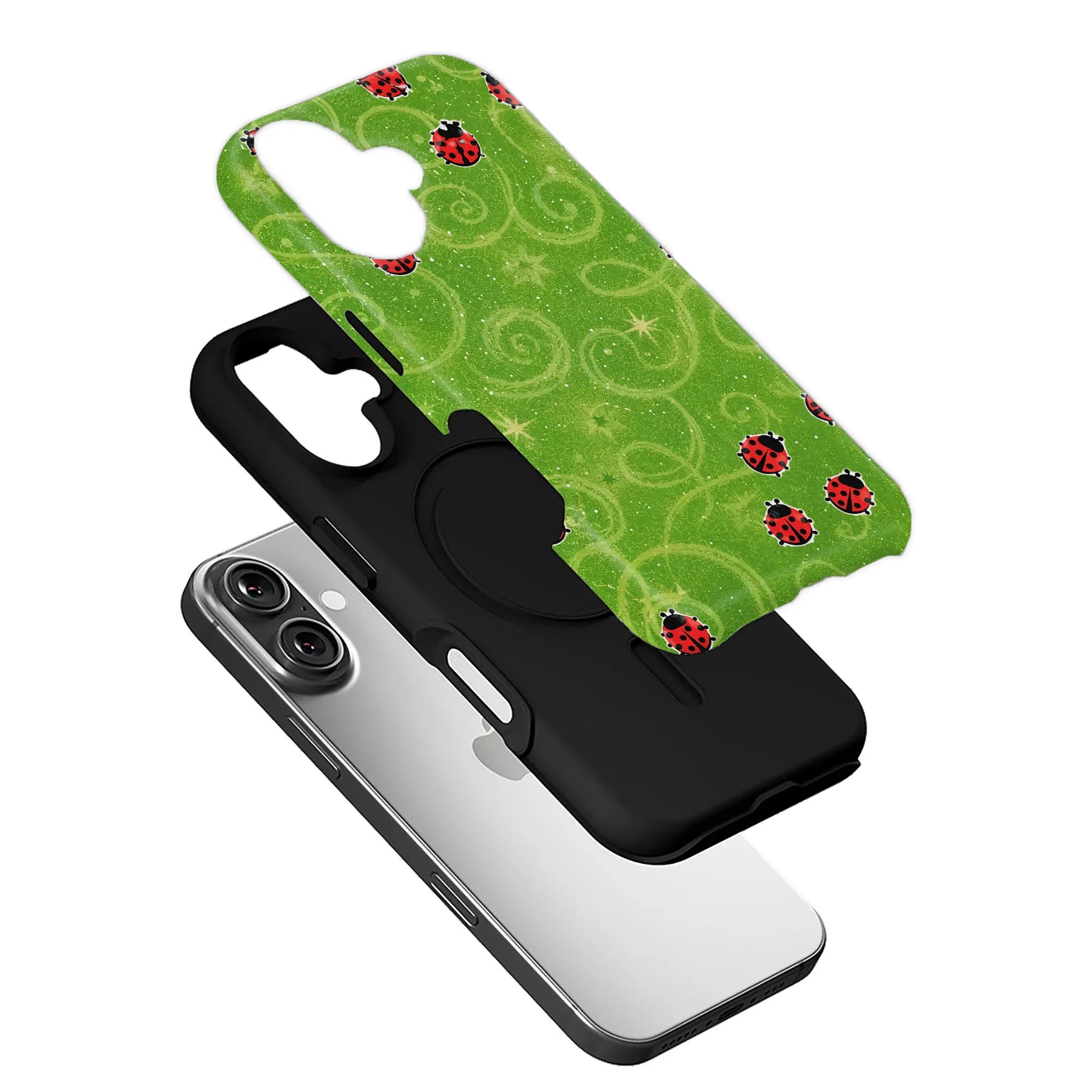 Ladybug Design Green Phone Case