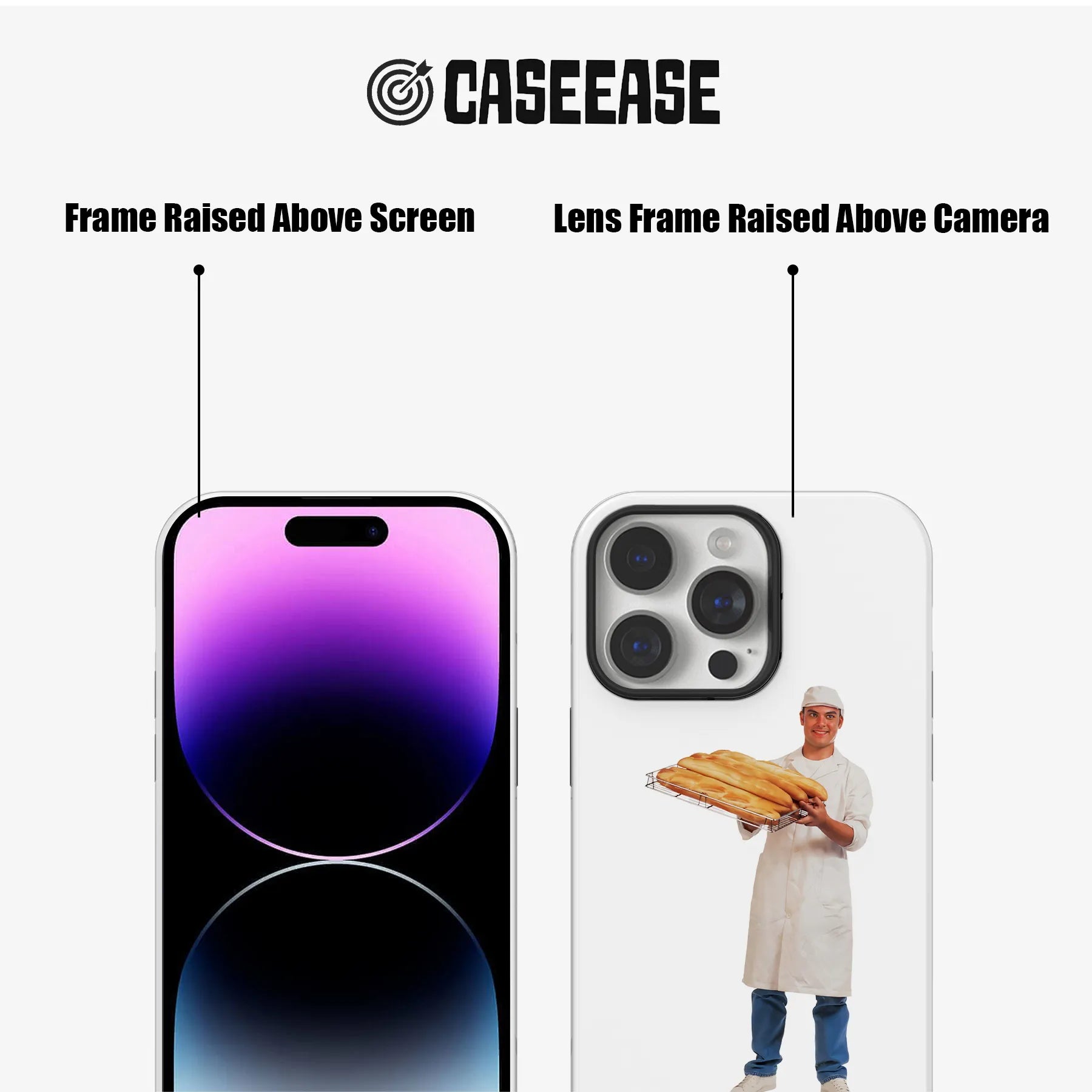 Baker with Fresh Baguettes iPhone Case