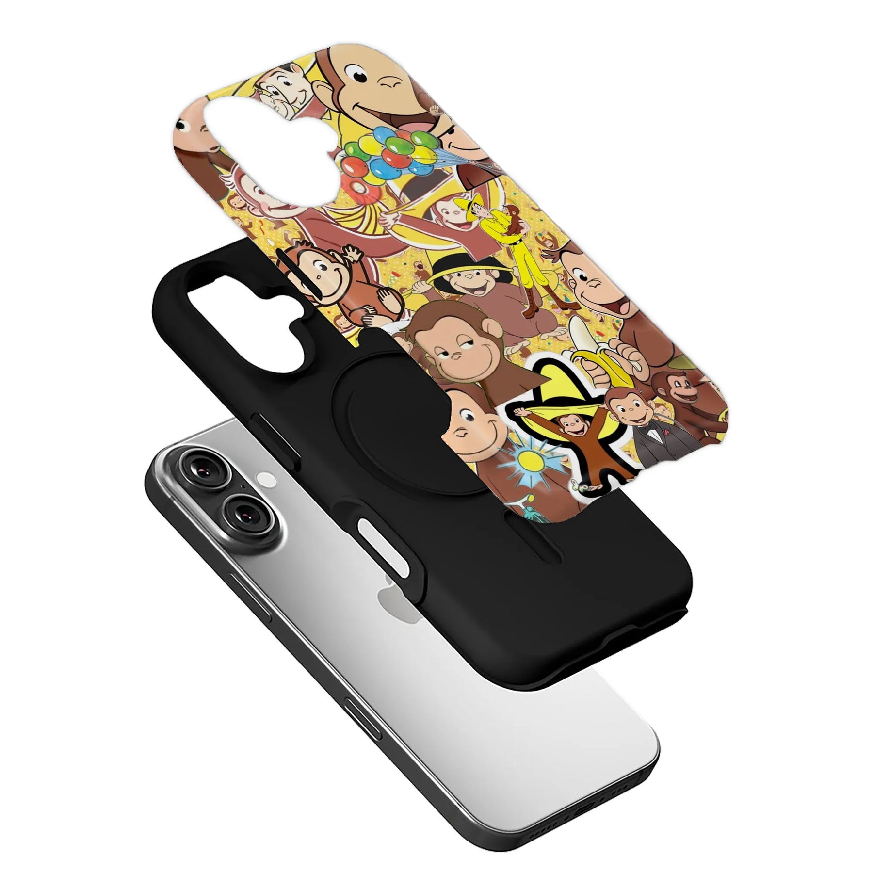 Funda para teléfono con dibujos animados de Curious George