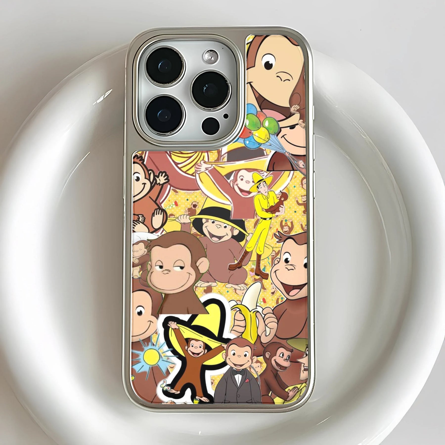 Funda para teléfono con dibujos animados de Jorge el curioso