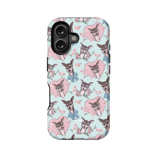 Charming Chihuahua Heart Pattern Phone Case