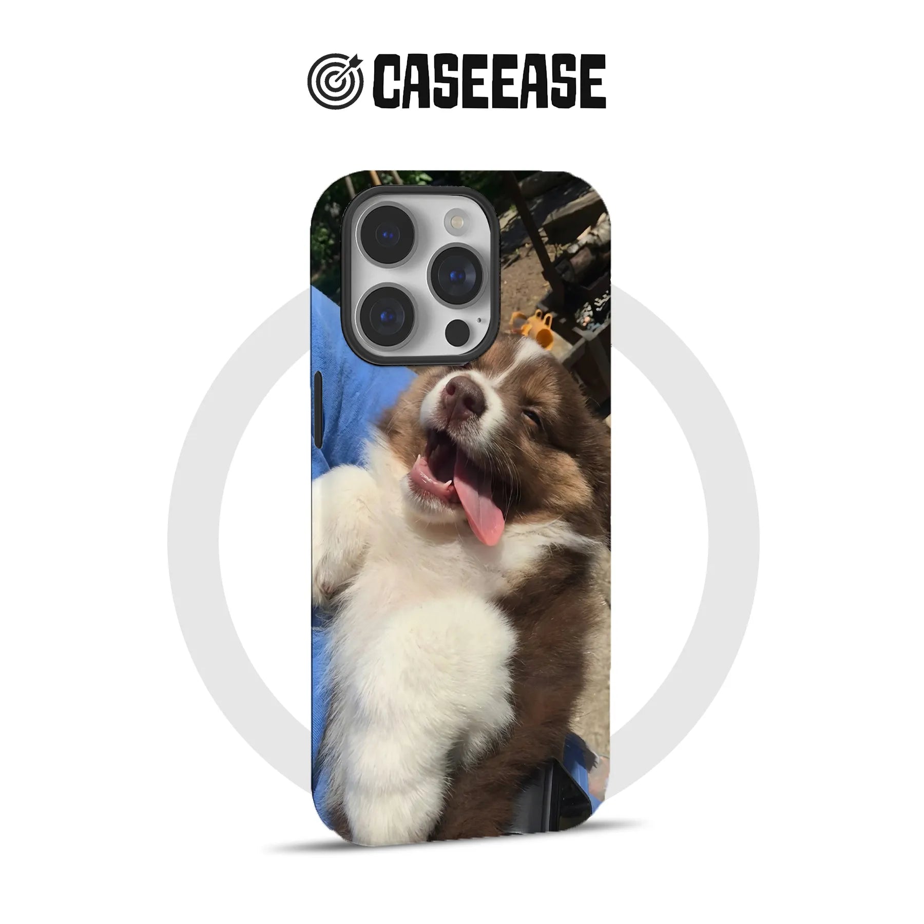 Happy Dog Cute Animal IPhone Phone Case - Premium Protective Phone Case - View 4