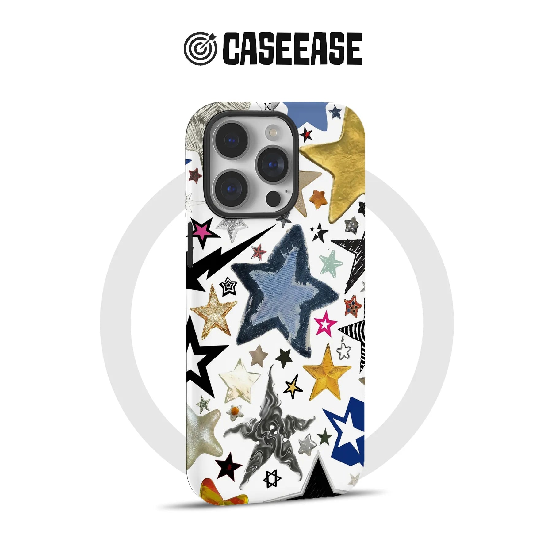 Variegated Stars Minimalist IPhone Phone Case - Premium Protective Phone Case - View 4