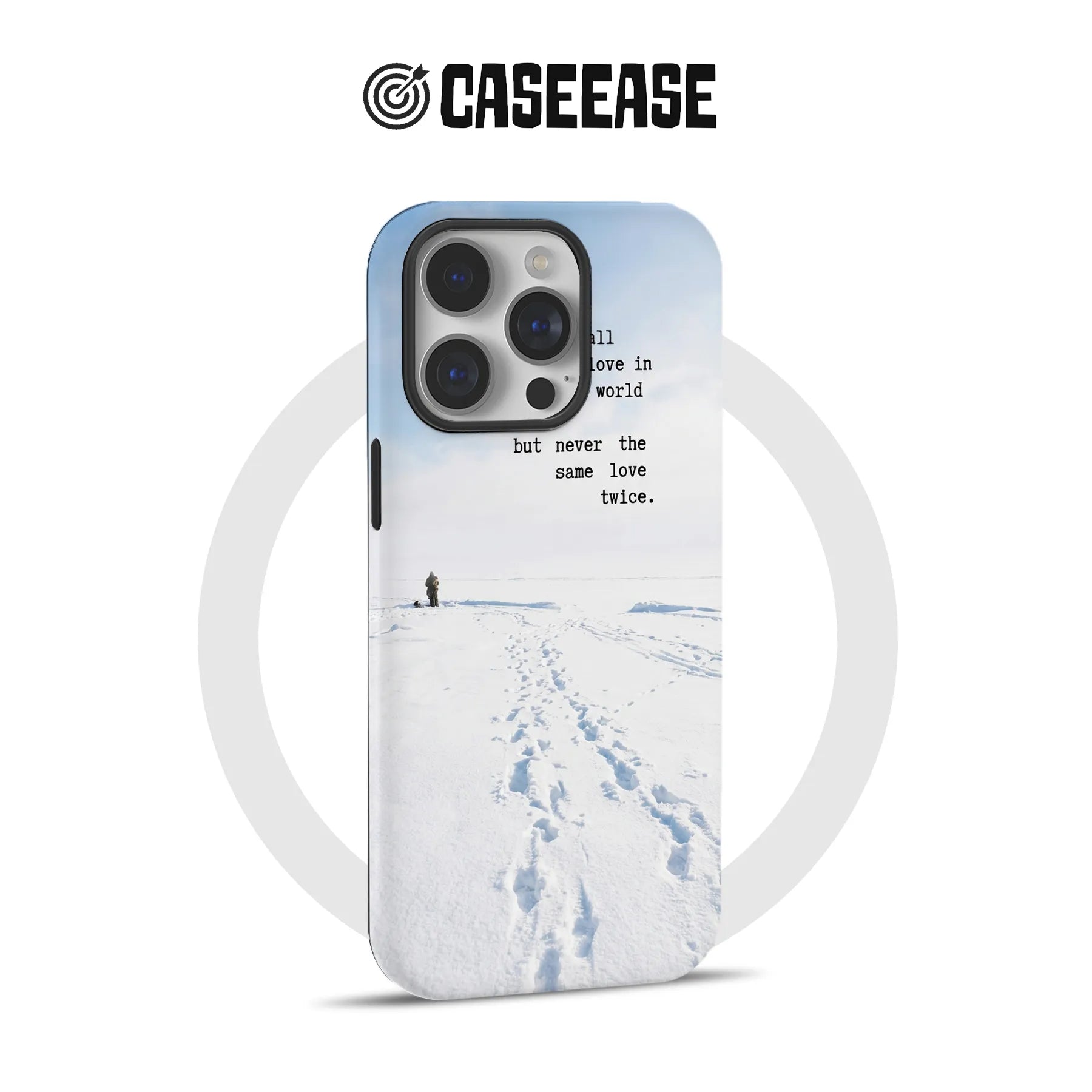 Snowy Text Text Art IPhone Phone Case - Premium Protective Phone Case - View 4